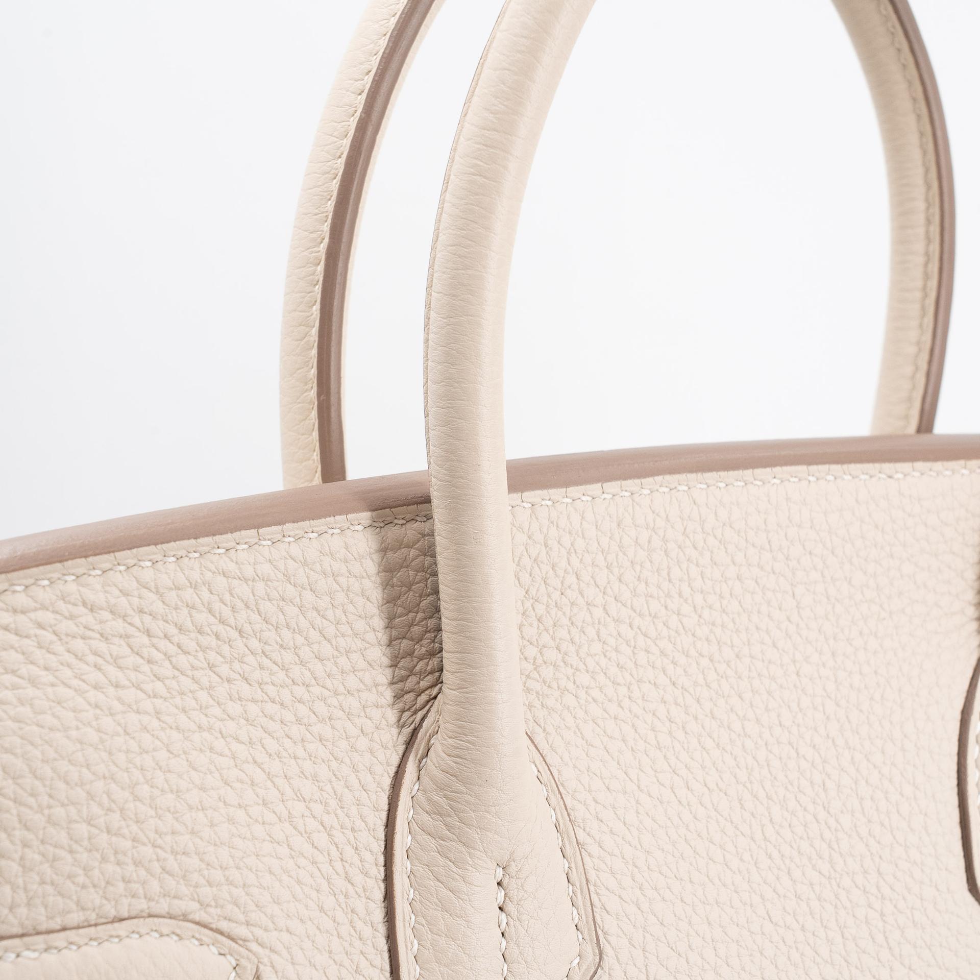 Very Good ( Rank A) HERMÈS Birkin 30 Craie (10) Togo Gold hardware Y (2020) - 21