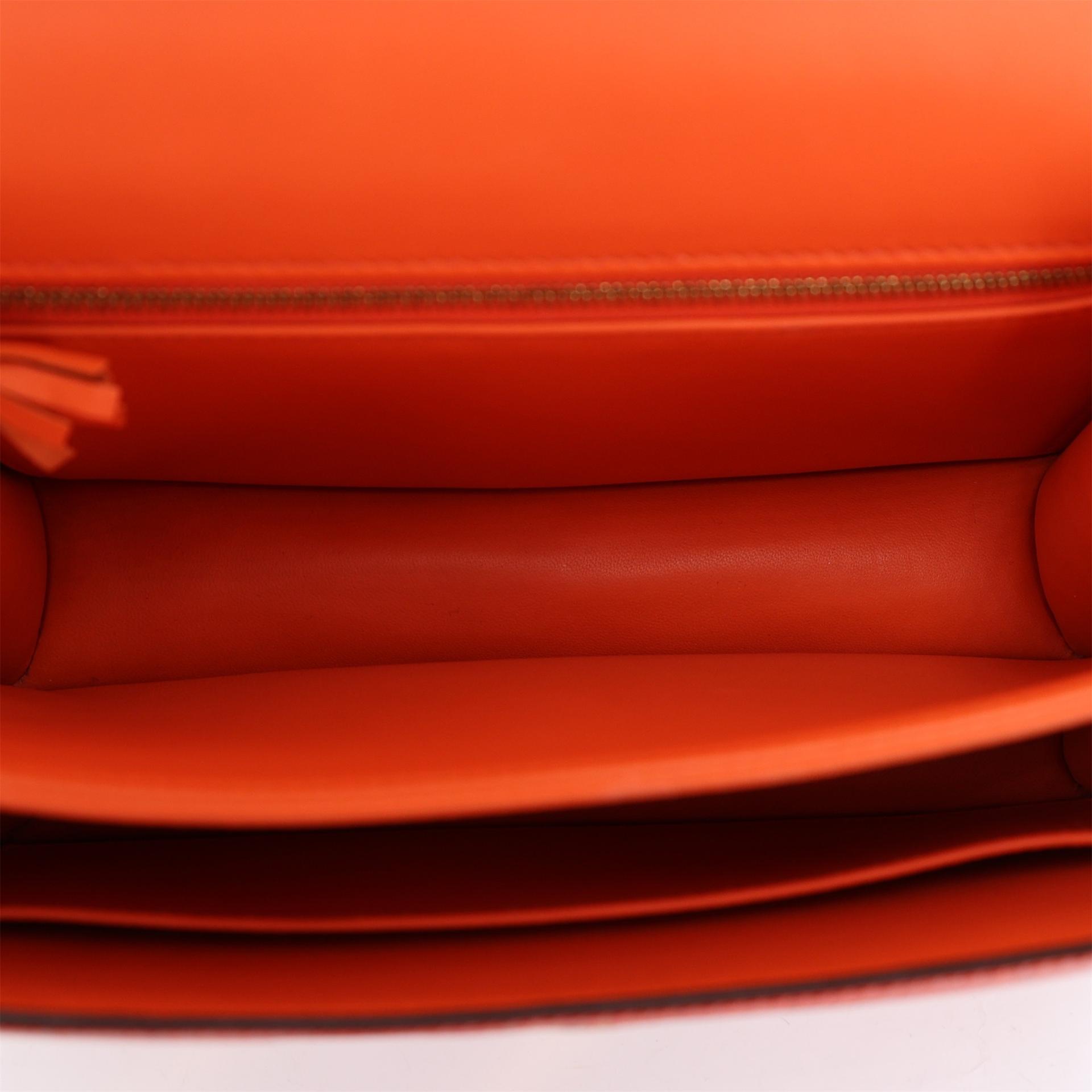 Very Good ( Rank A) HERMÈS Constance 24 Geranium (D5) Shiny Alligator Gold hardware X (2016) - 14