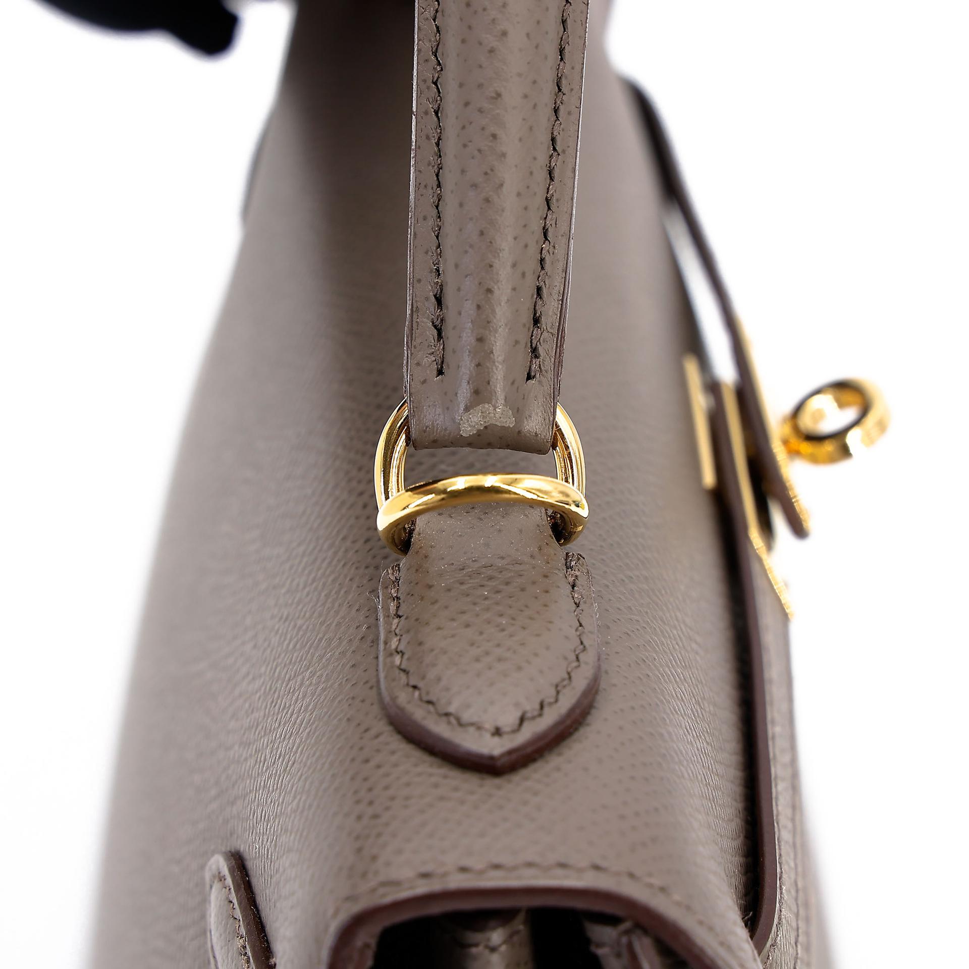 ランク A HERMÈS エルメス ケリー25 セリエ エタン (8F) エプソン ゴールド金具 A刻印 (2017) - 6