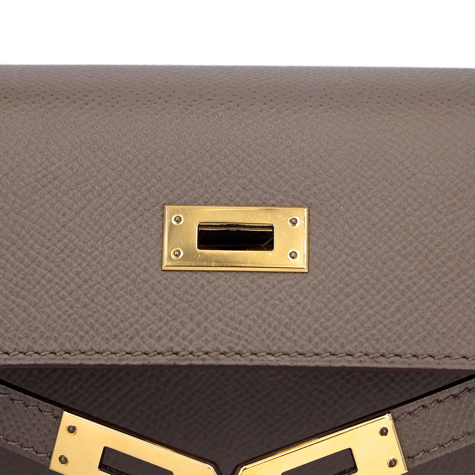 ランク A HERMÈS エルメス ケリー25 セリエ エタン (8F) エプソン ゴールド金具 A刻印 (2017) - 17