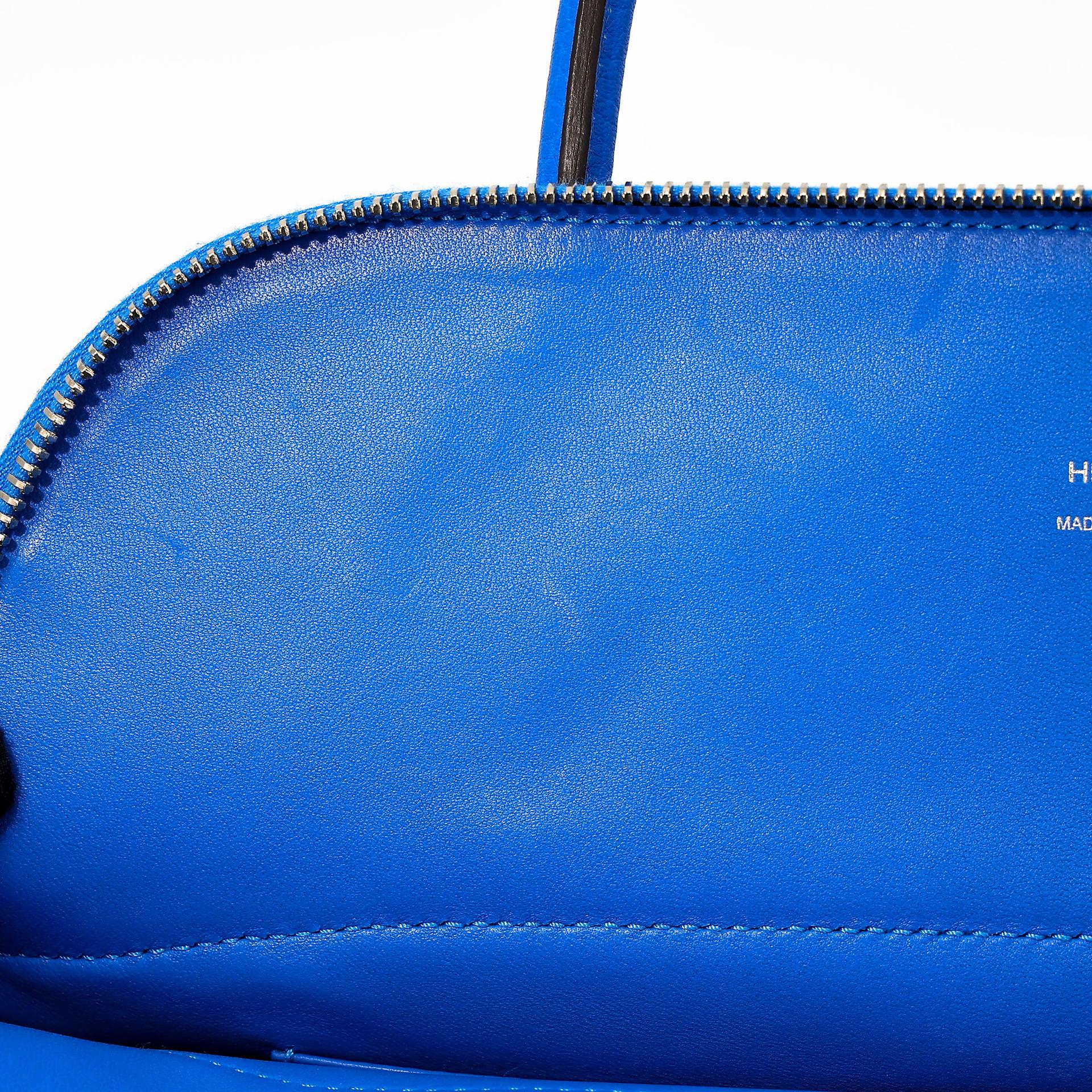 Excellent ( Rank SA ) HERMÈS Bolide 31 Bleu Zanzibar (B3) Clemence Palladium hardware X (2016) - 18