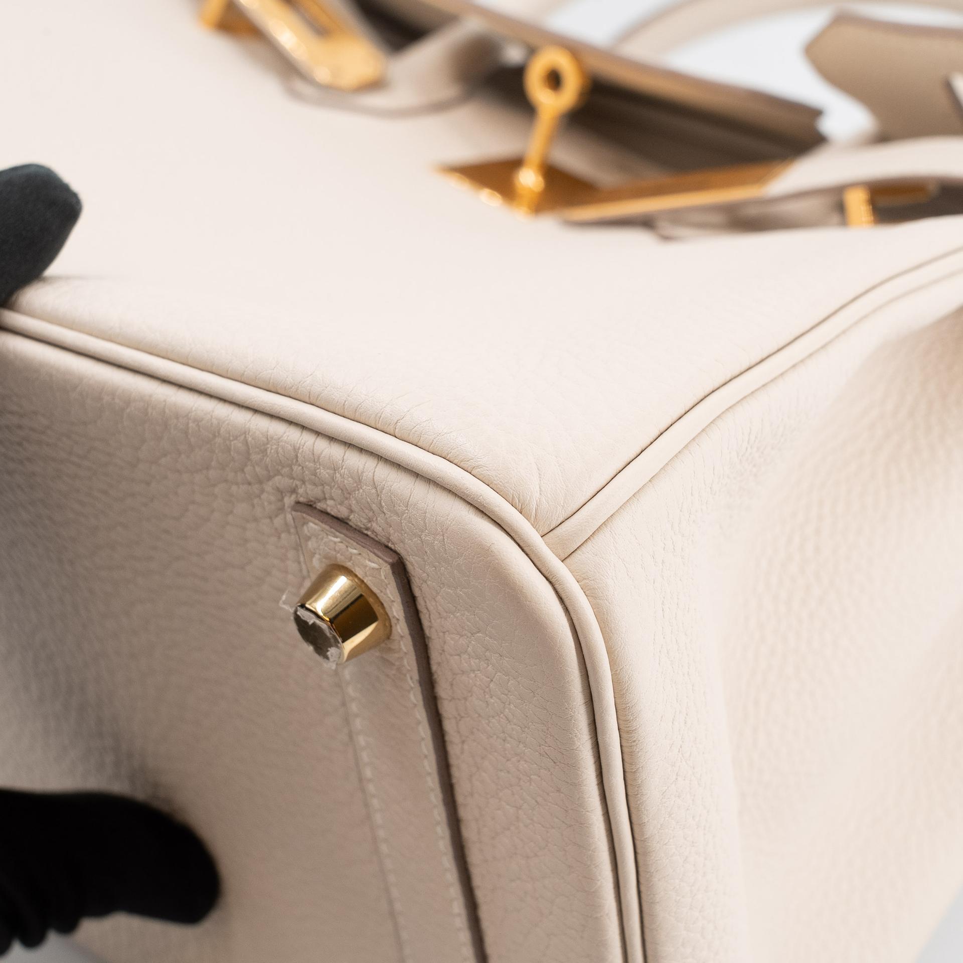 Very Good ( Rank A) HERMÈS Birkin 30 Craie (10) Togo Gold hardware Y (2020) - 25