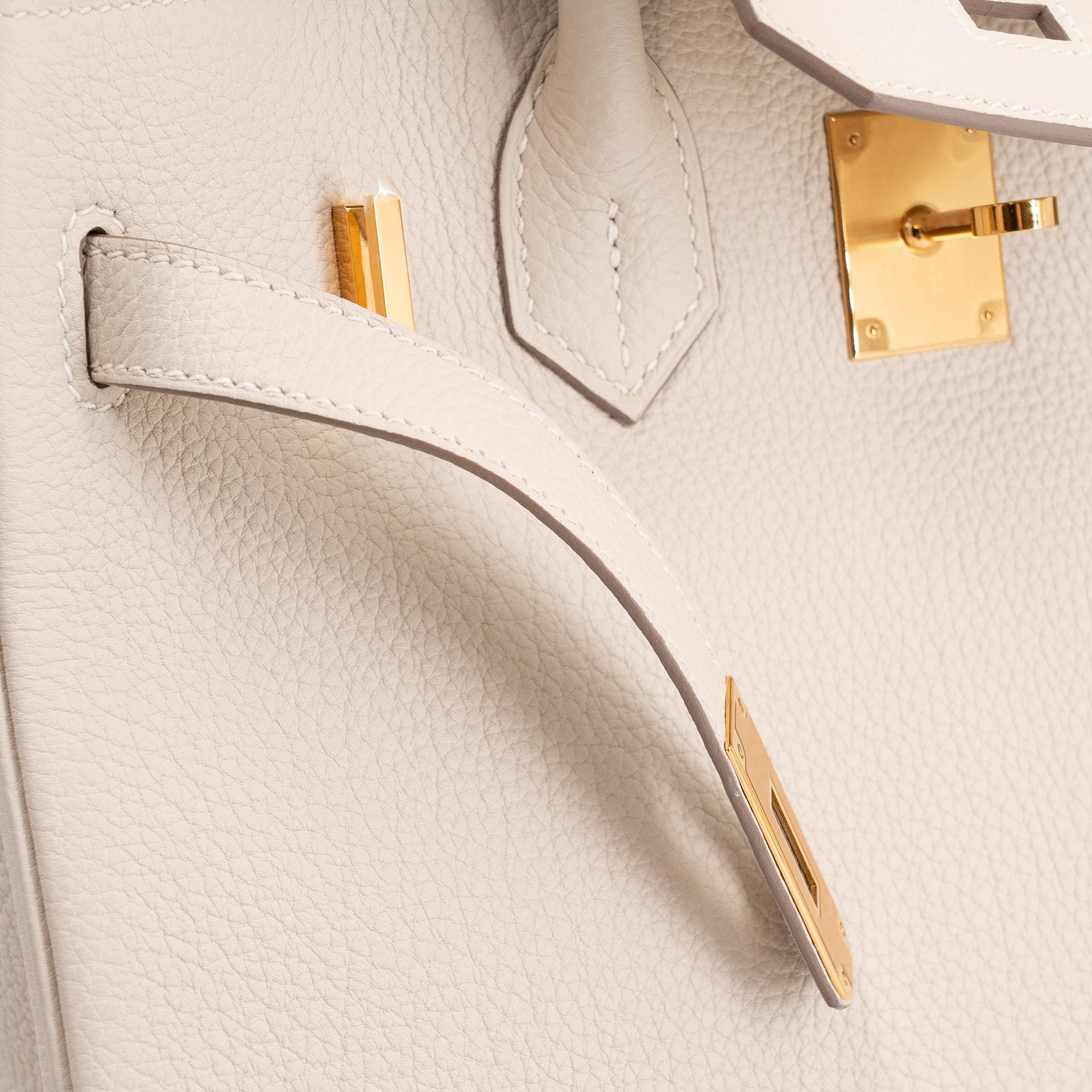 Very Good ( Rank A) HERMÈS Birkin 30 Craie (10) Togo Gold hardware Y (2020) - 28