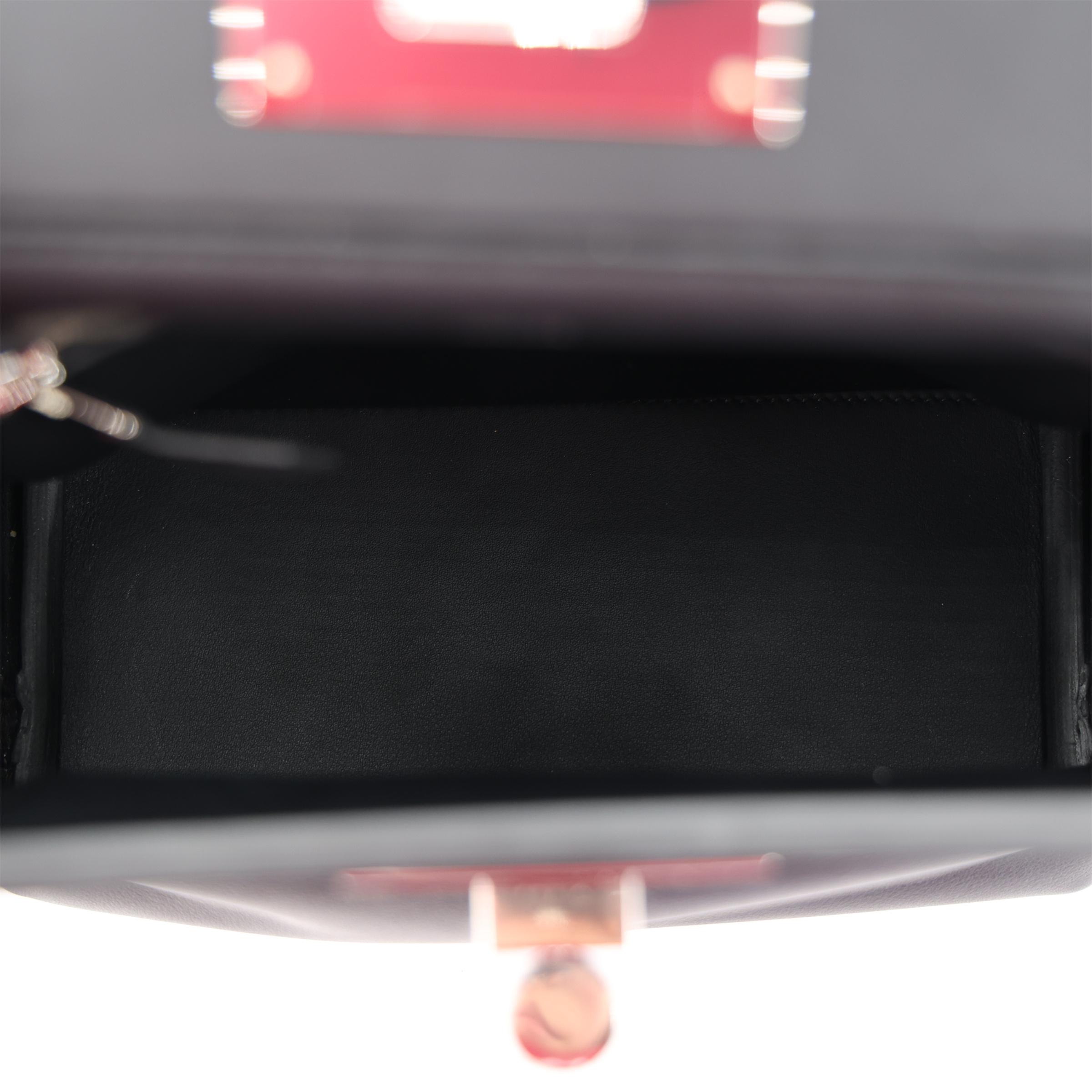 Excellent ( Rank SA ) HERMÈS 24/24 - 21 mini Noir (89) Volupto calfskin Palladium hardware K (2025) - 14