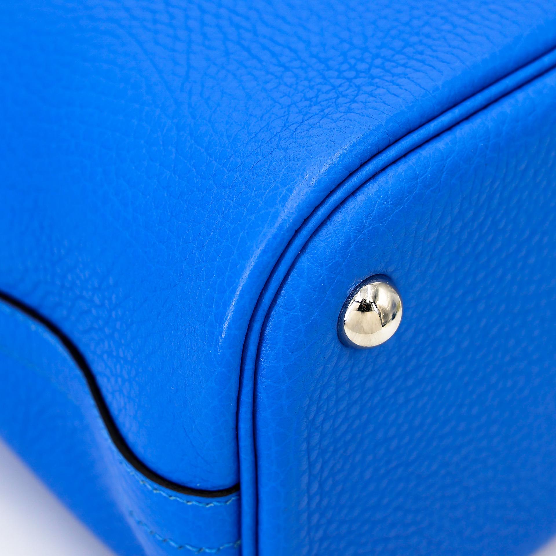 Excellent ( Rank SA ) HERMÈS Bolide 31 Bleu Zanzibar (B3) Clemence Palladium hardware X (2016) - 13