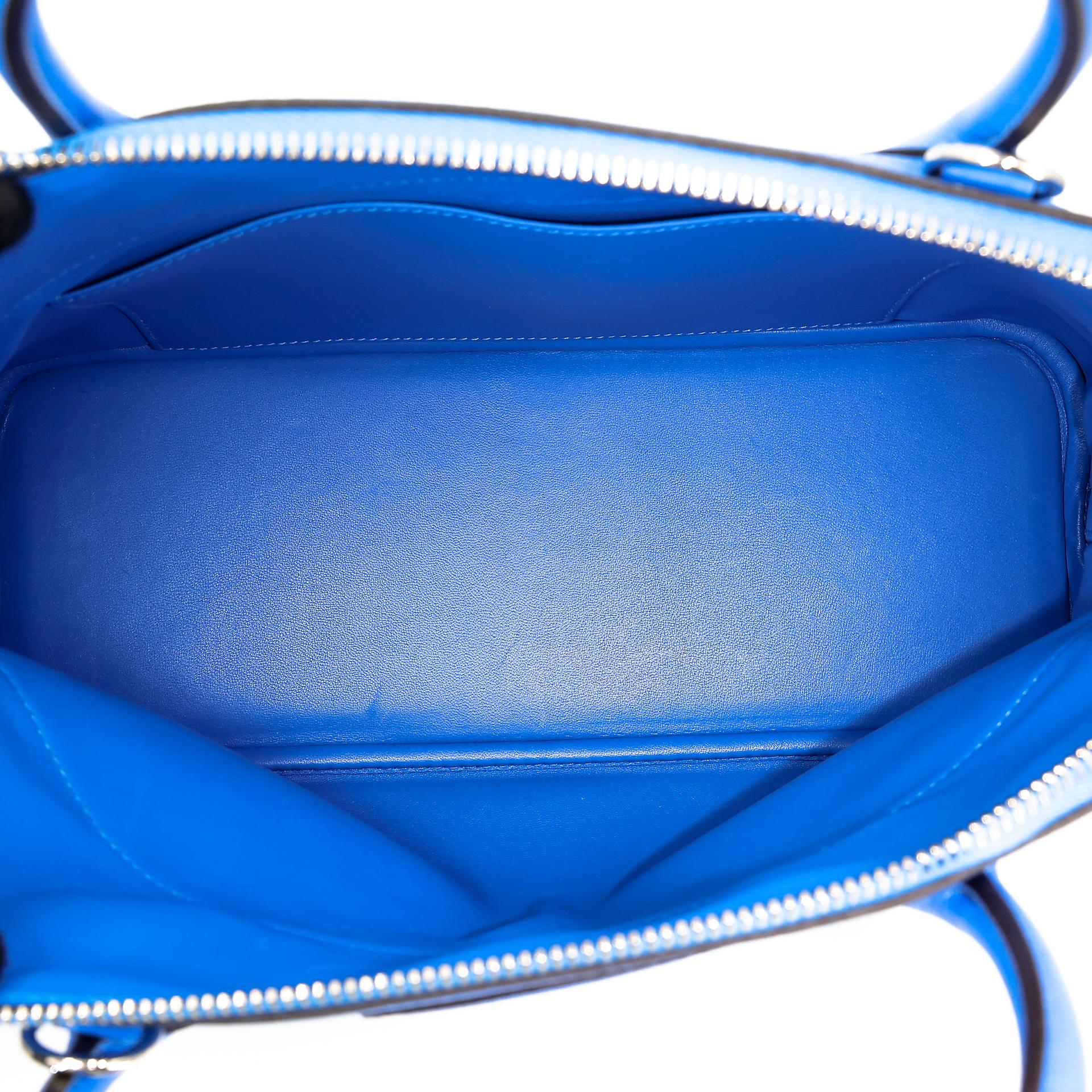 Excellent ( Rank SA ) HERMÈS Bolide 31 Bleu Zanzibar (B3) Clemence Palladium hardware X (2016) - 26