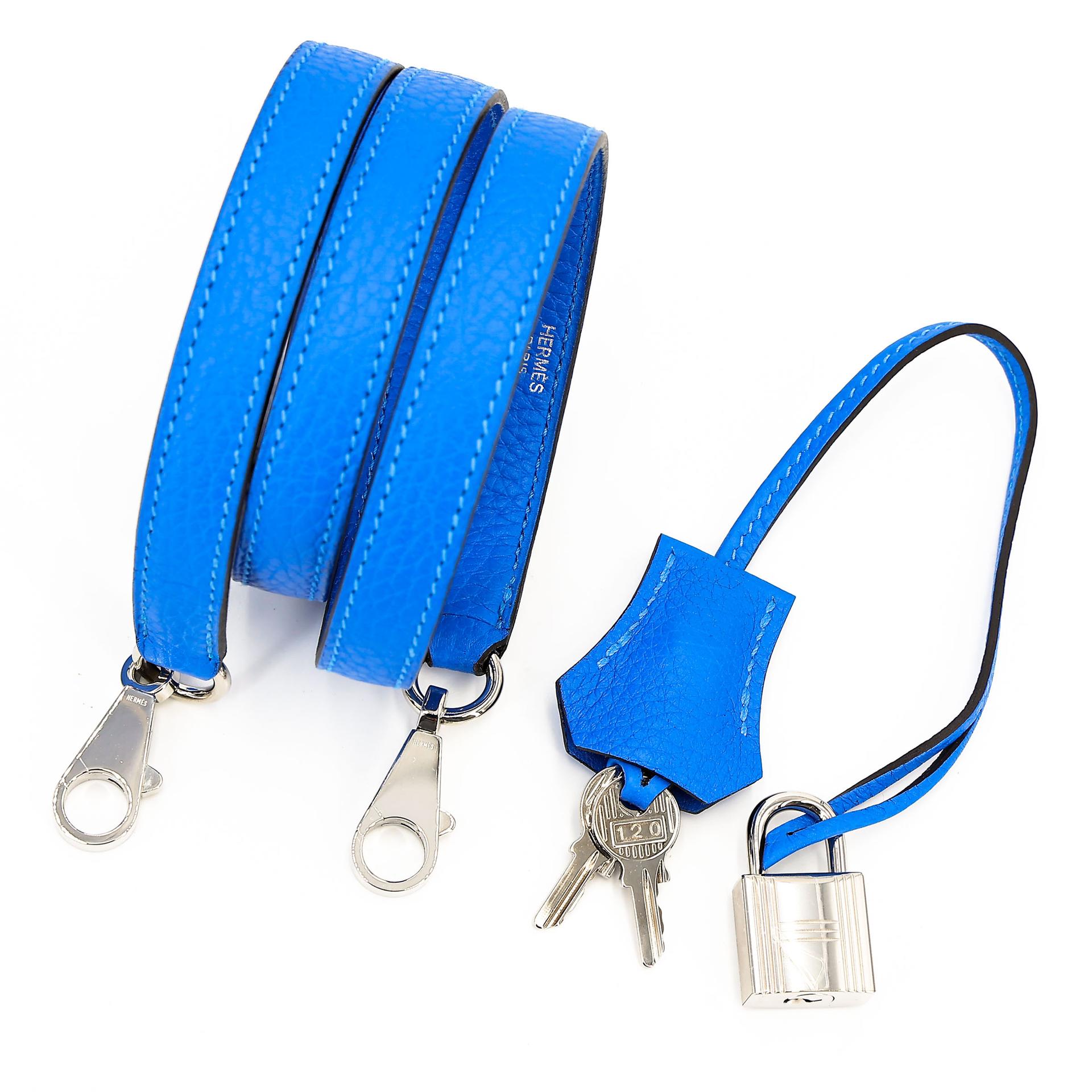 Excellent ( Rank SA ) HERMÈS Bolide 31 Bleu Zanzibar (B3) Clemence Palladium hardware X (2016) - 27