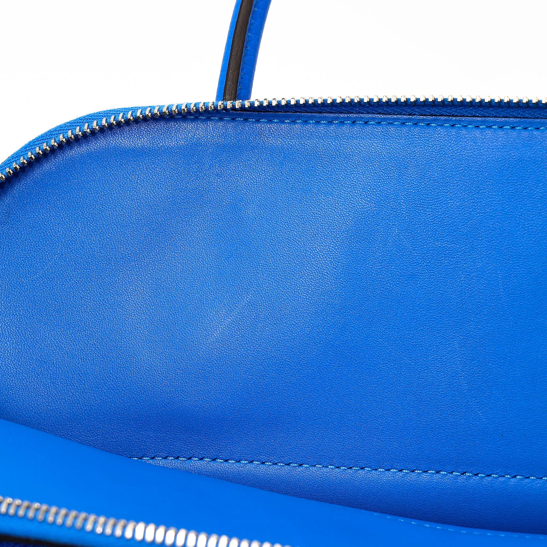 Excellent ( Rank SA ) HERMÈS Bolide 31 Bleu Zanzibar (B3) Clemence Palladium hardware X (2016) - 22