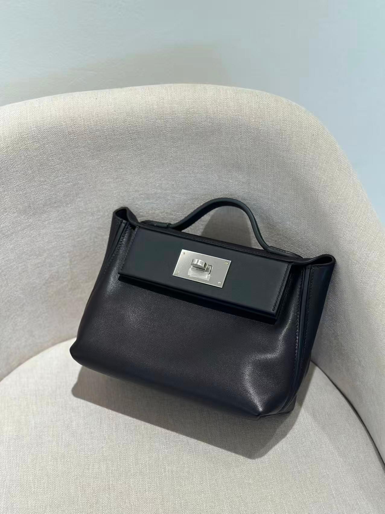 ランク SA HERMÈS エルメス ヴァンキャトルミニ ブラック (89) ヴォリュプト シルバー金具 K刻印 (2025) - 4
