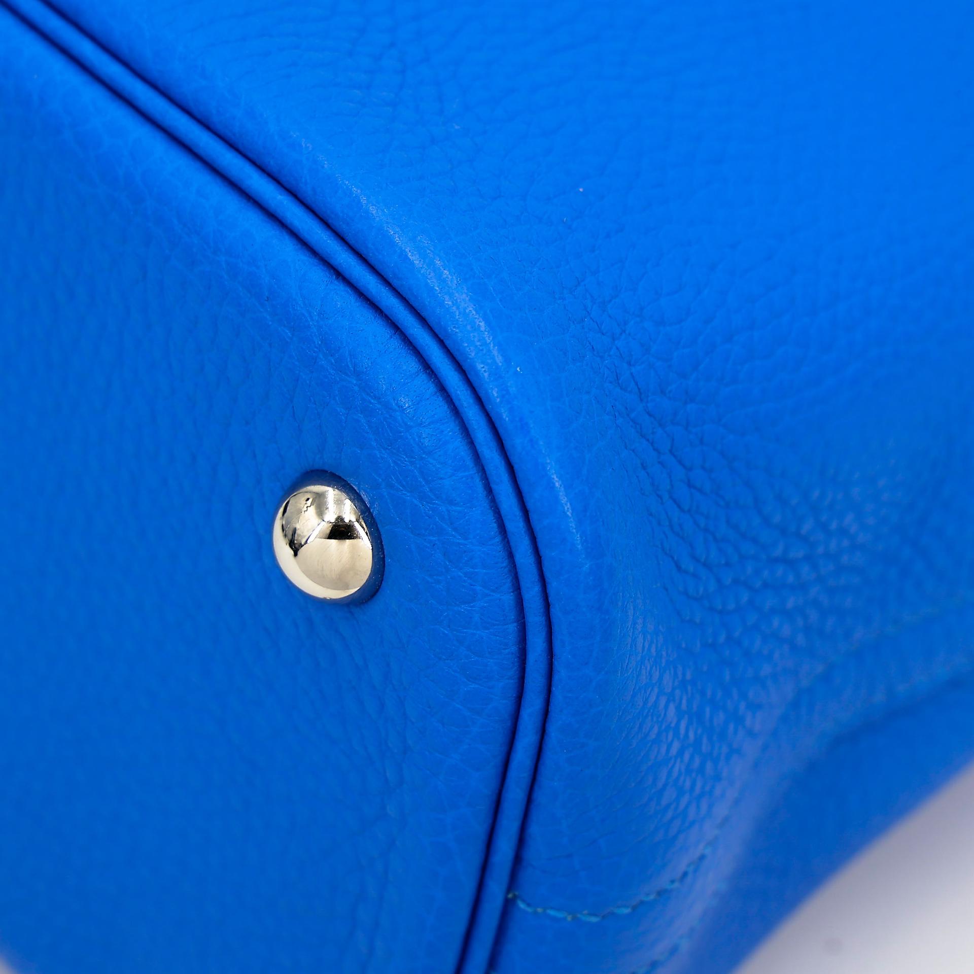 Excellent ( Rank SA ) HERMÈS Bolide 31 Bleu Zanzibar (B3) Clemence Palladium hardware X (2016) - 10