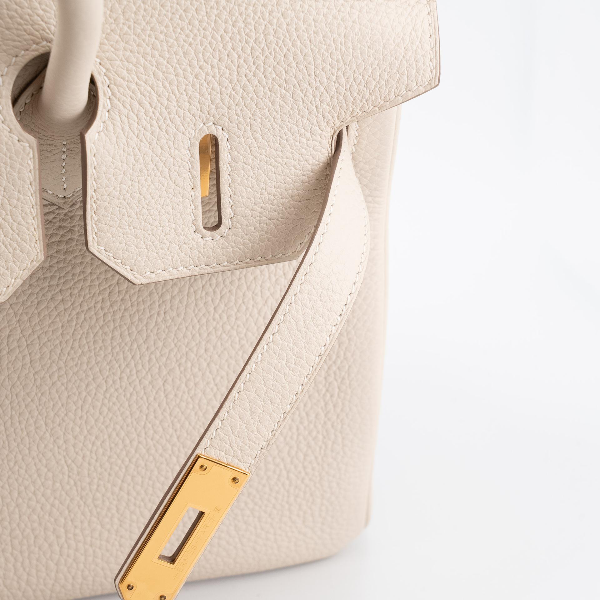 Very Good ( Rank A) HERMÈS Birkin 30 Craie (10) Togo Gold hardware Y (2020) - 27