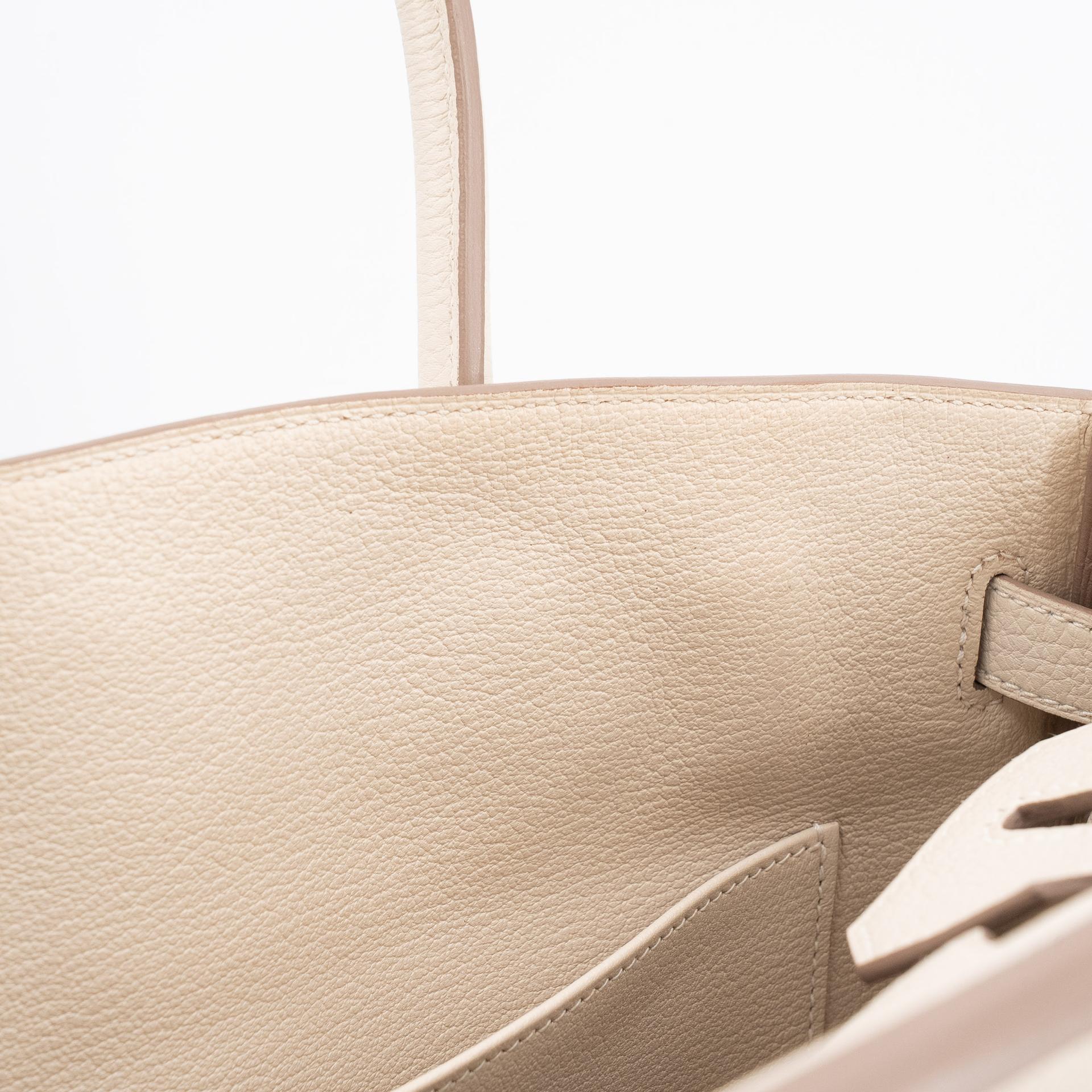 Very Good ( Rank A) HERMÈS Birkin 30 Craie (10) Togo Gold hardware Y (2020) - 29