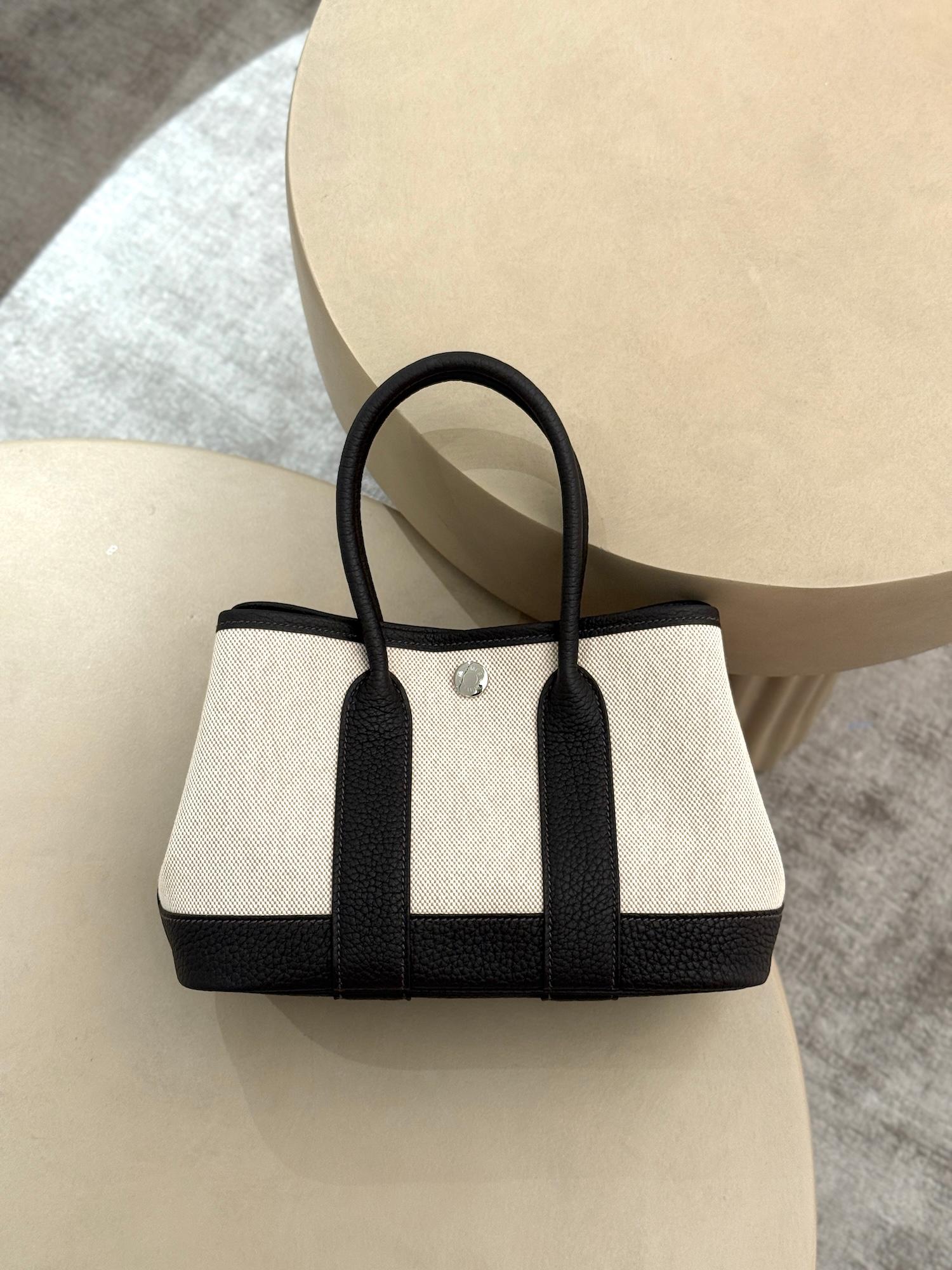 ランク N 新品 HERMÈS エルメス ネオガーデンパーティ バイブラウン（T3） トワルアッシュ ネゴンダ シルバー金具 K刻印 (2025) - 4