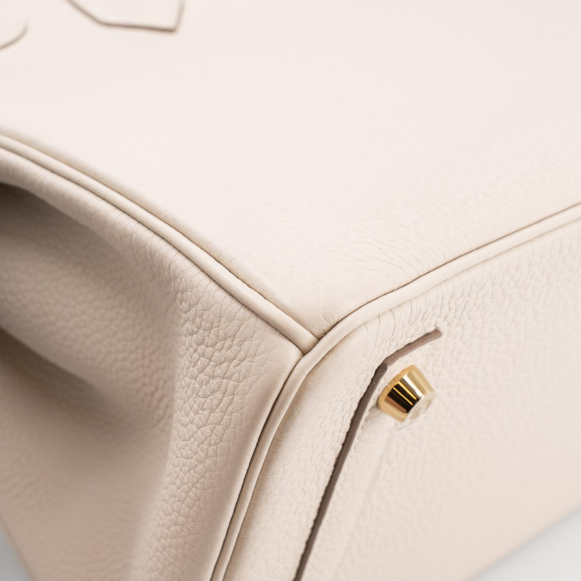 Very Good ( Rank A) HERMÈS Birkin 30 Craie (10) Togo Gold hardware Y (2020) - 24