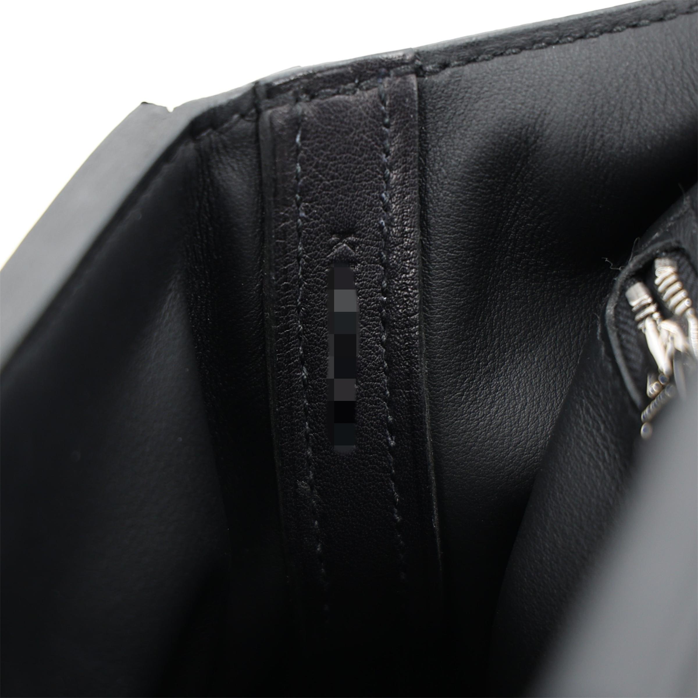 Excellent ( Rank SA ) HERMÈS 24/24 - 21 mini Noir (89) Volupto calfskin Palladium hardware K (2025) - 19