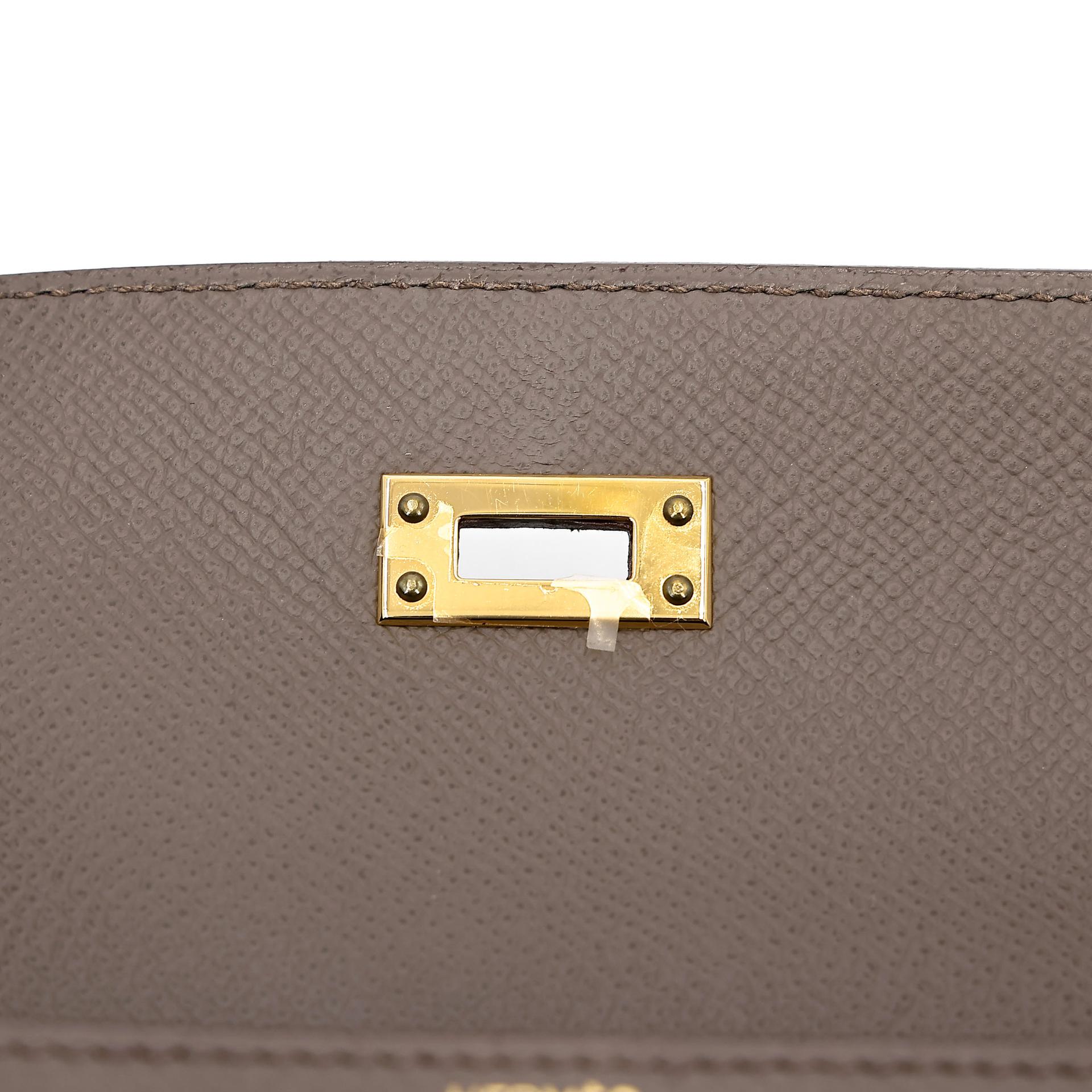 ランク A HERMÈS エルメス ケリー25 セリエ エタン (8F) エプソン ゴールド金具 A刻印 (2017) - 18
