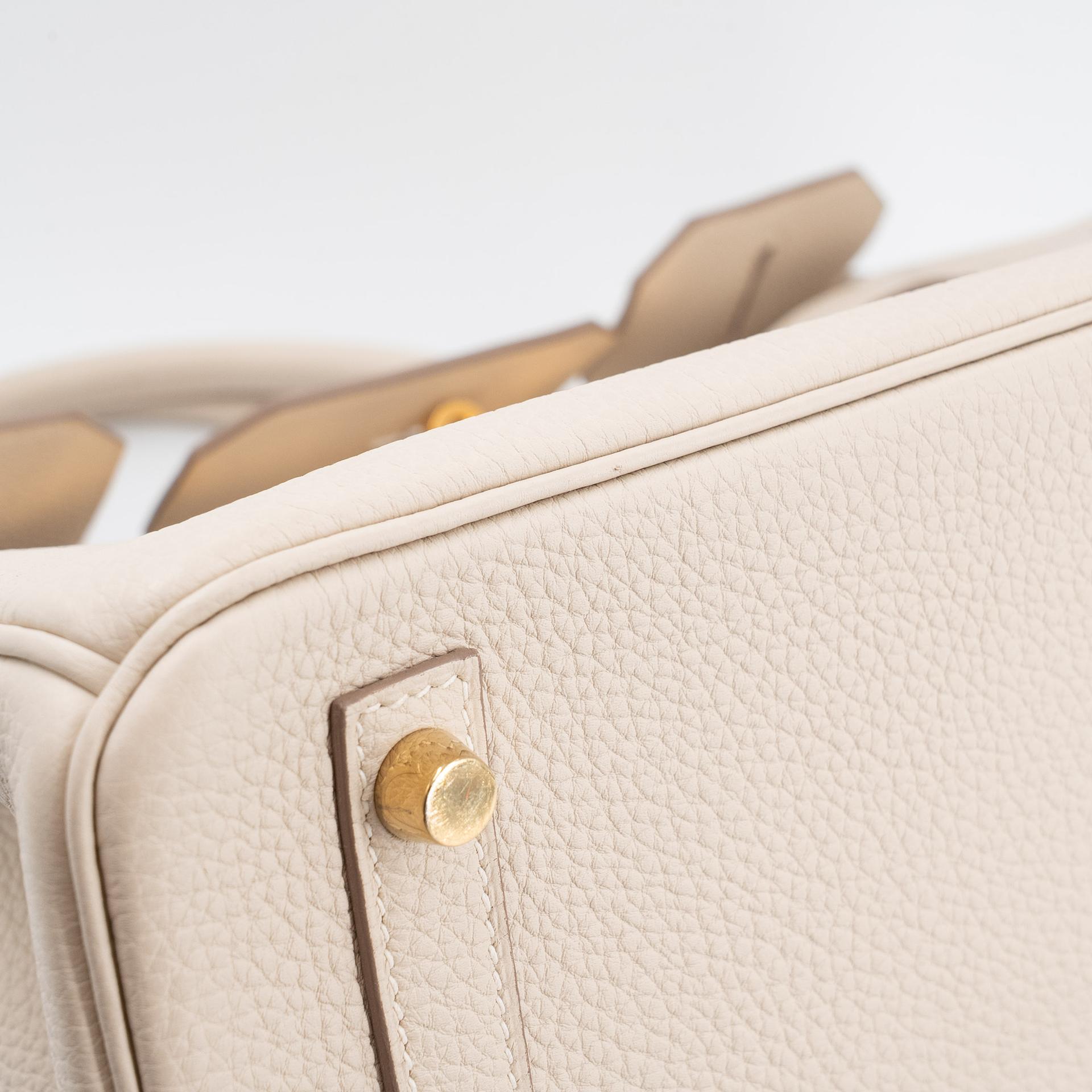 Very Good ( Rank A) HERMÈS Birkin 30 Craie (10) Togo Gold hardware Y (2020) - 26