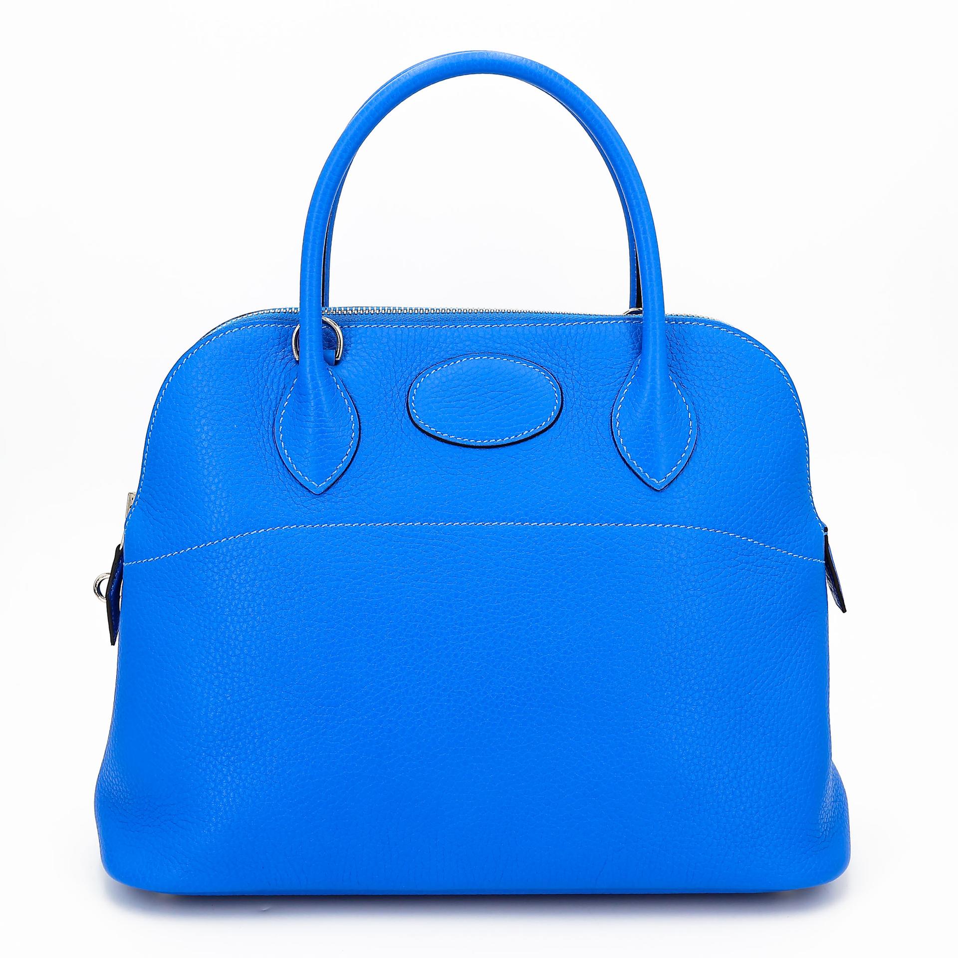 Excellent ( Rank SA ) HERMÈS Bolide 31 Bleu Zanzibar (B3) Clemence Palladium hardware X (2016) - 1