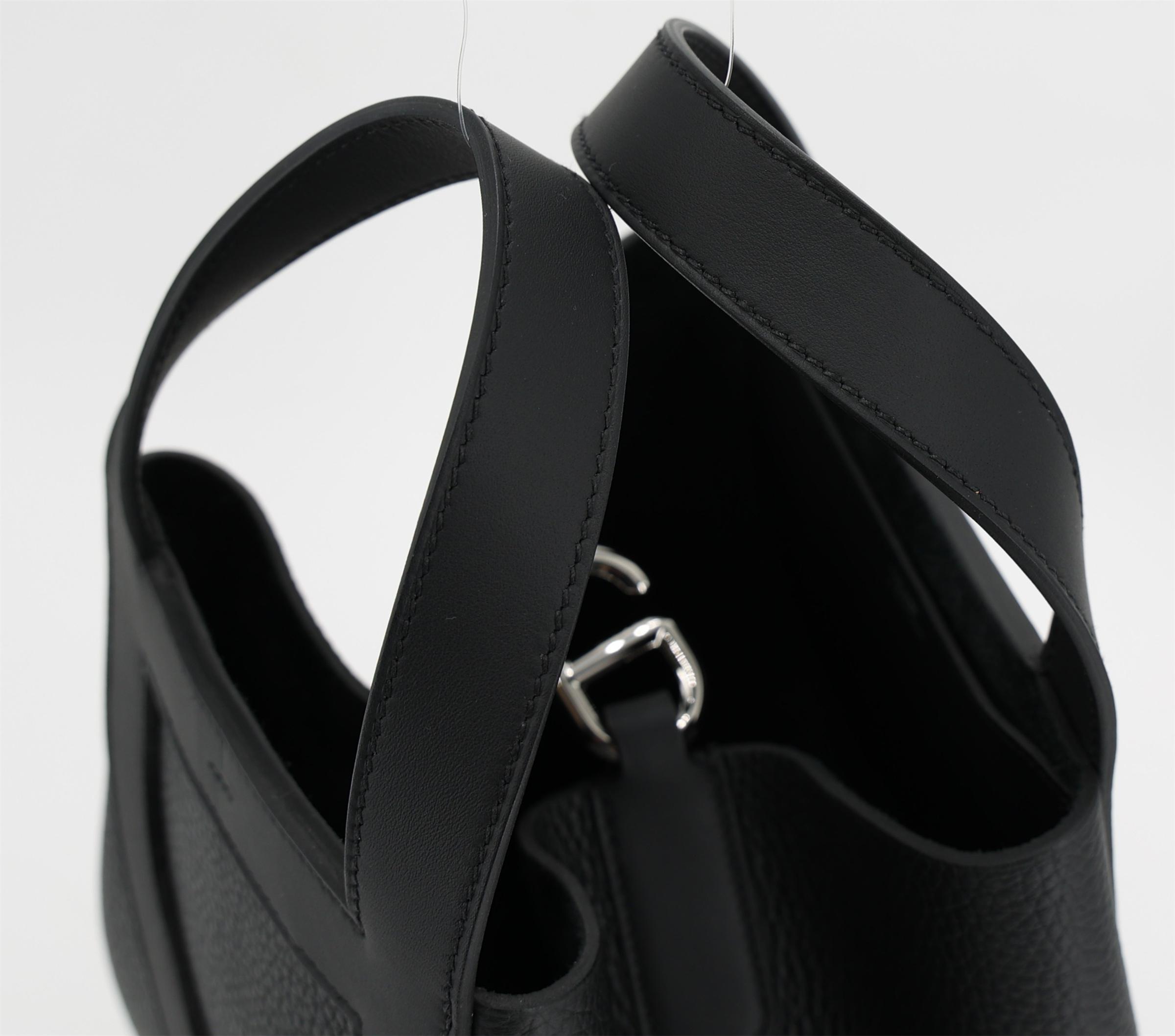 Brand New ( Rank N ) HERMÈS In-The-Loop 23 Noir (89) Clemence Palladium hardware K (2025) - 10