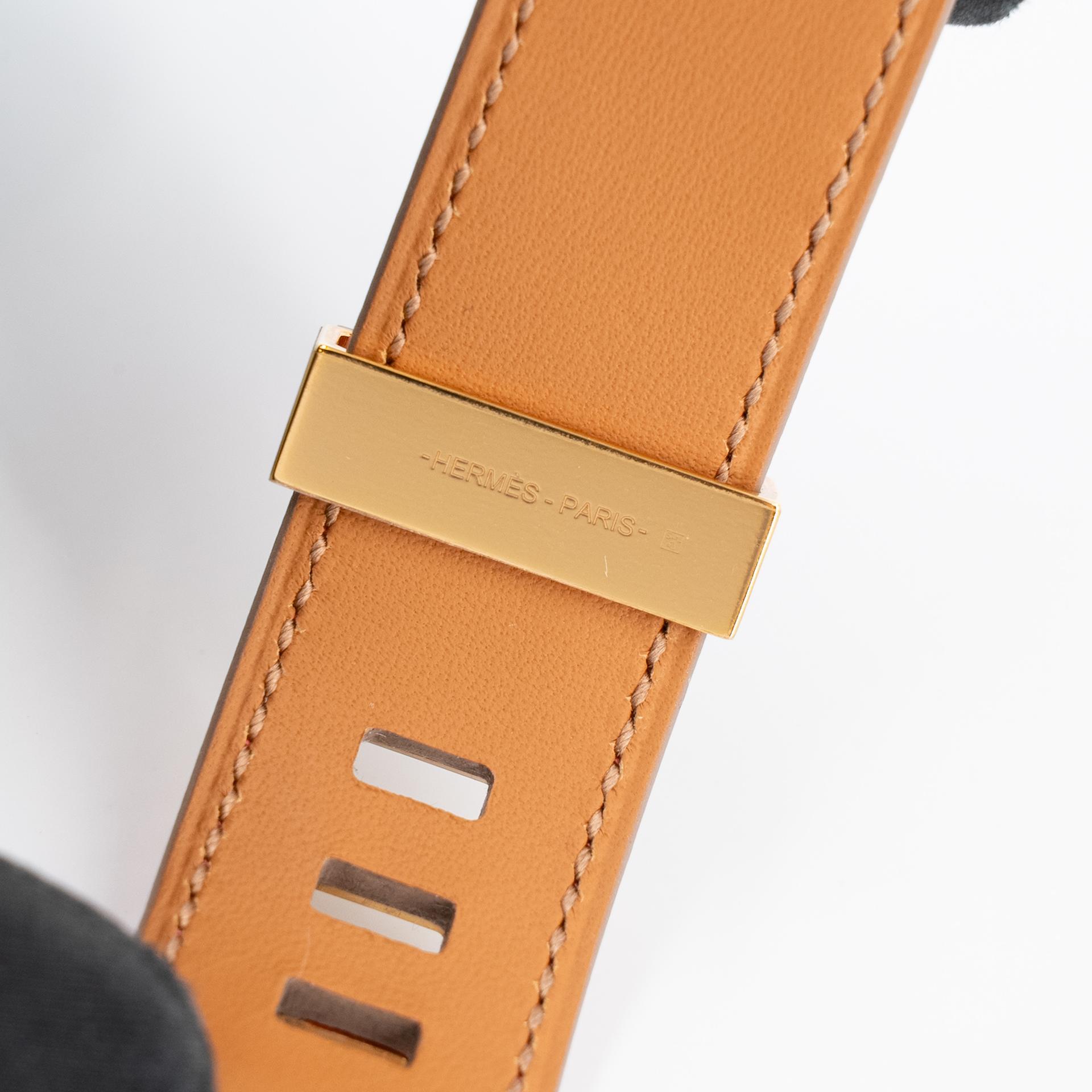 Unused ( Rank NS ) HERMÈS Bracelet Collier de Chien CDC 24 T1/XS Pink (5P) Crocodile Rose Gold hardware Z (2021) - 8