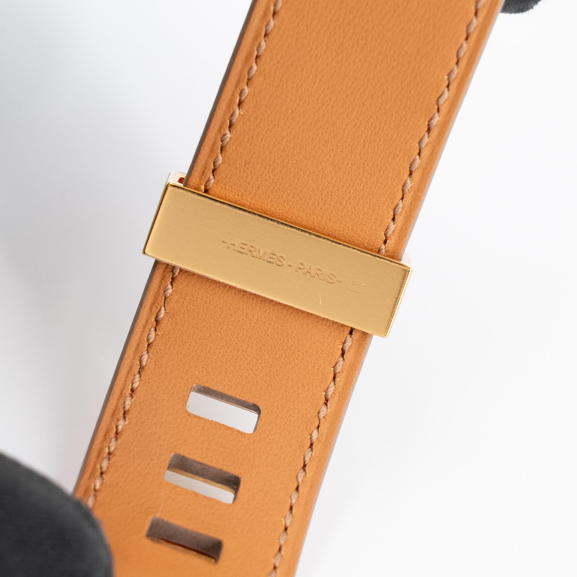 Unused ( Rank NS ) HERMÈS Bracelet Collier de Chien CDC 24 T1/XS Pink (5P) Crocodile Rose Gold hardware Z (2021) - 8