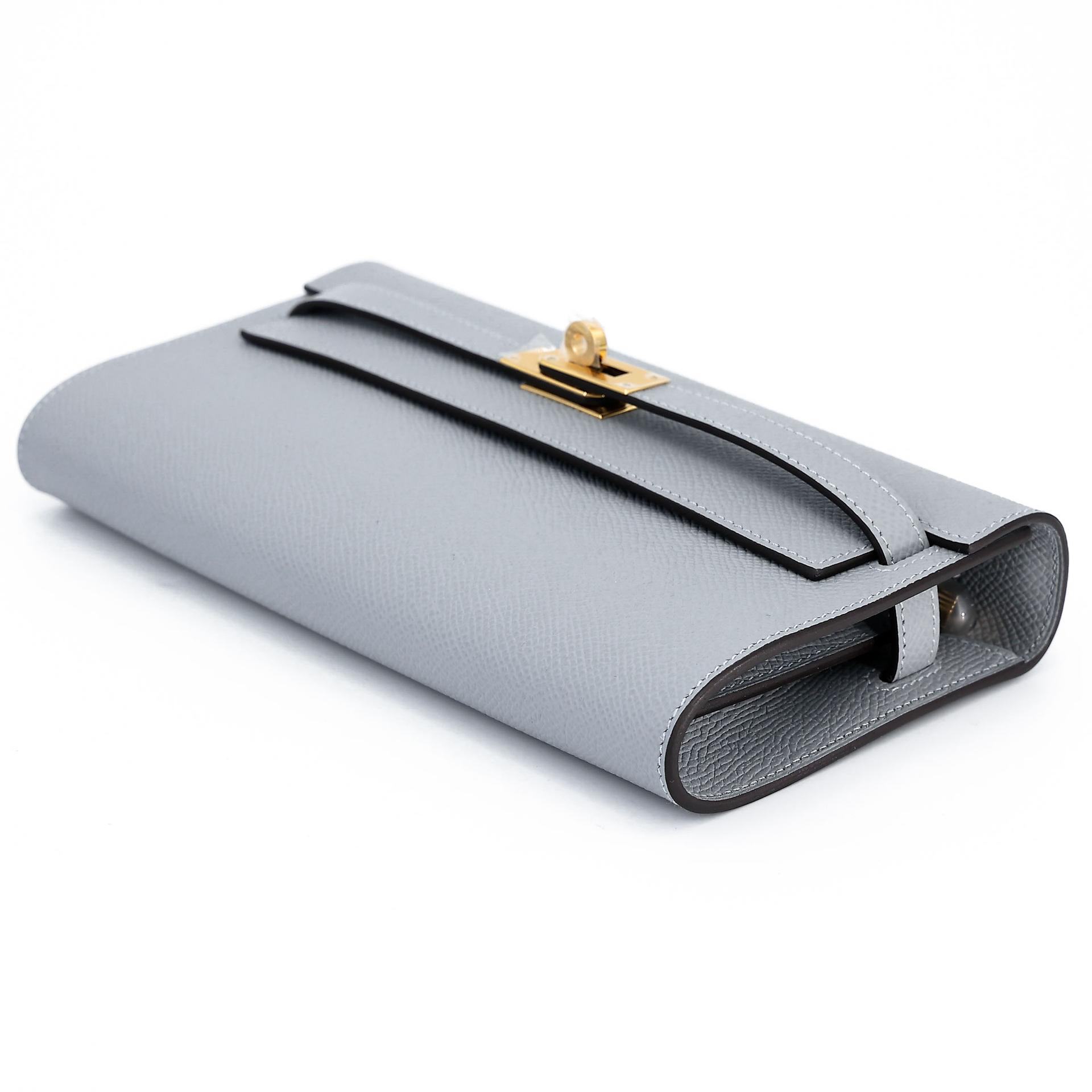 全新 HERMÈS 愛馬仕 Kelly To Go 錢包 P0 木偶灰 Gris Pantin Epsom皮 金扣 K刻 2025年 - 4