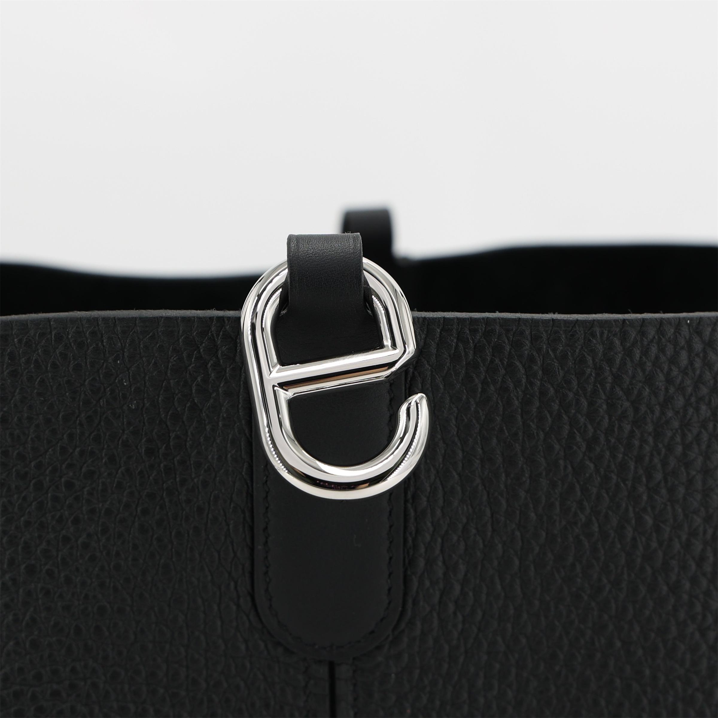 Brand New ( Rank N ) HERMÈS In-The-Loop 23 Noir (89) Clemence Palladium hardware K (2025) - 11