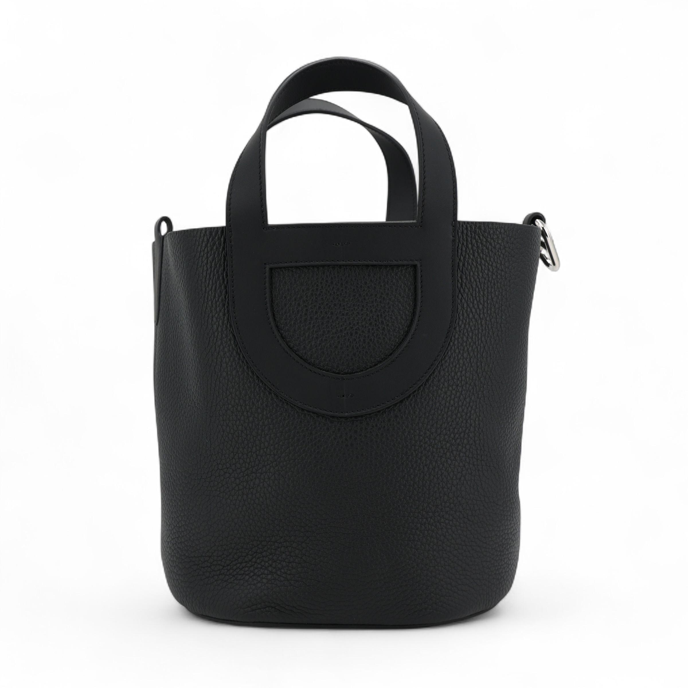Brand New ( Rank N ) HERMÈS In-The-Loop 23 Noir (89) Clemence Palladium hardware K (2025) - 1