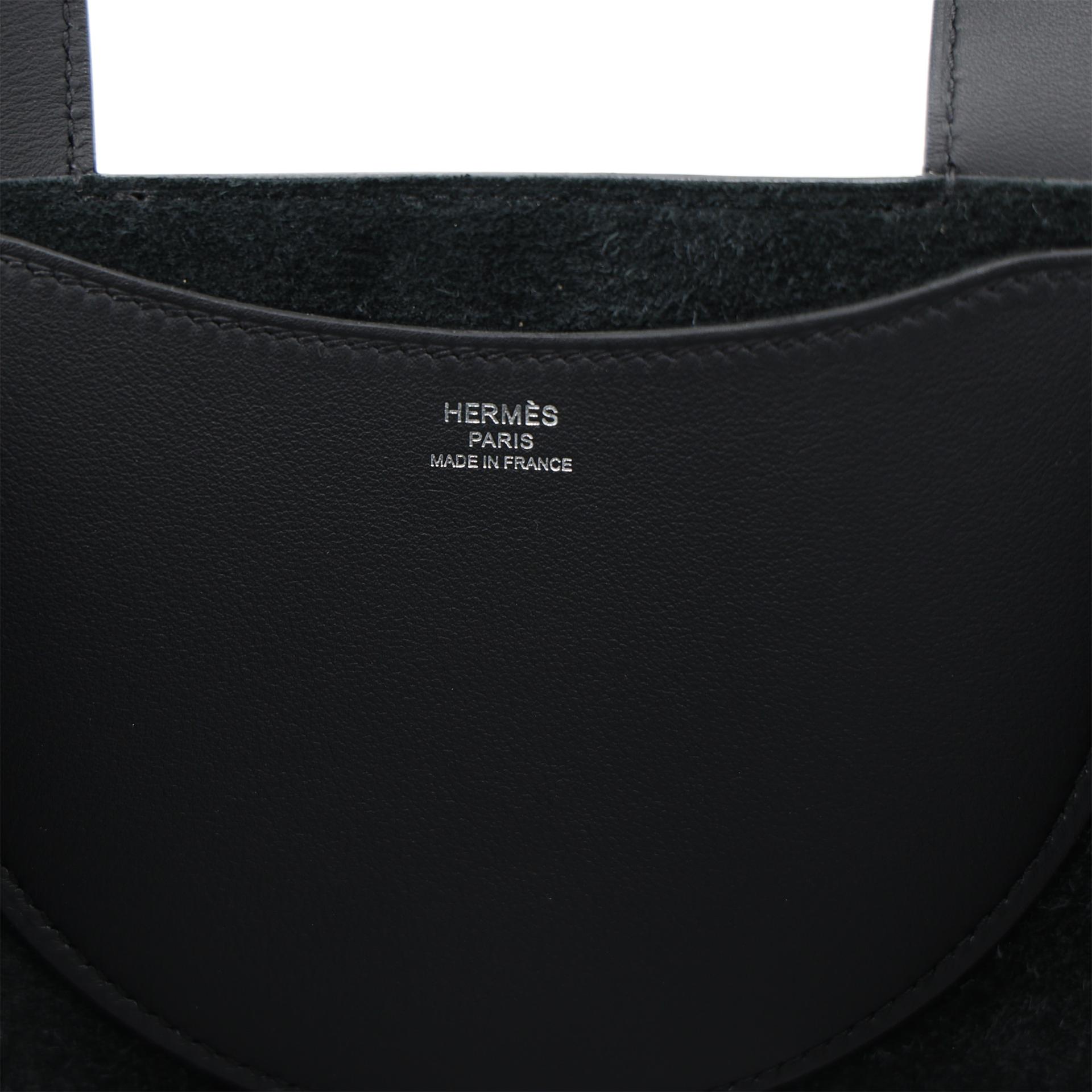 Brand New ( Rank N ) HERMÈS In-The-Loop 23 Noir (89) Clemence Palladium hardware K (2025) - 12