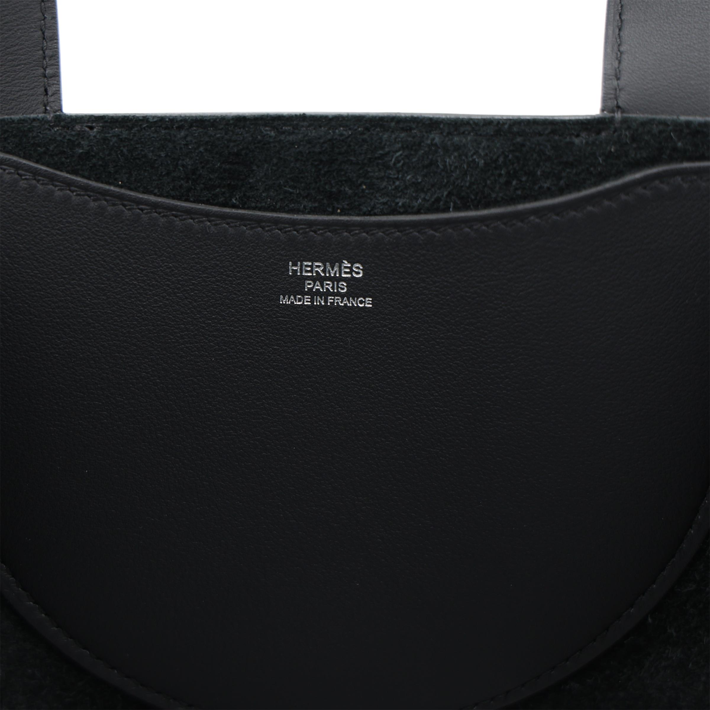 Brand New ( Rank N ) HERMÈS In-The-Loop 23 Noir (89) Clemence Palladium hardware K (2025) - 12