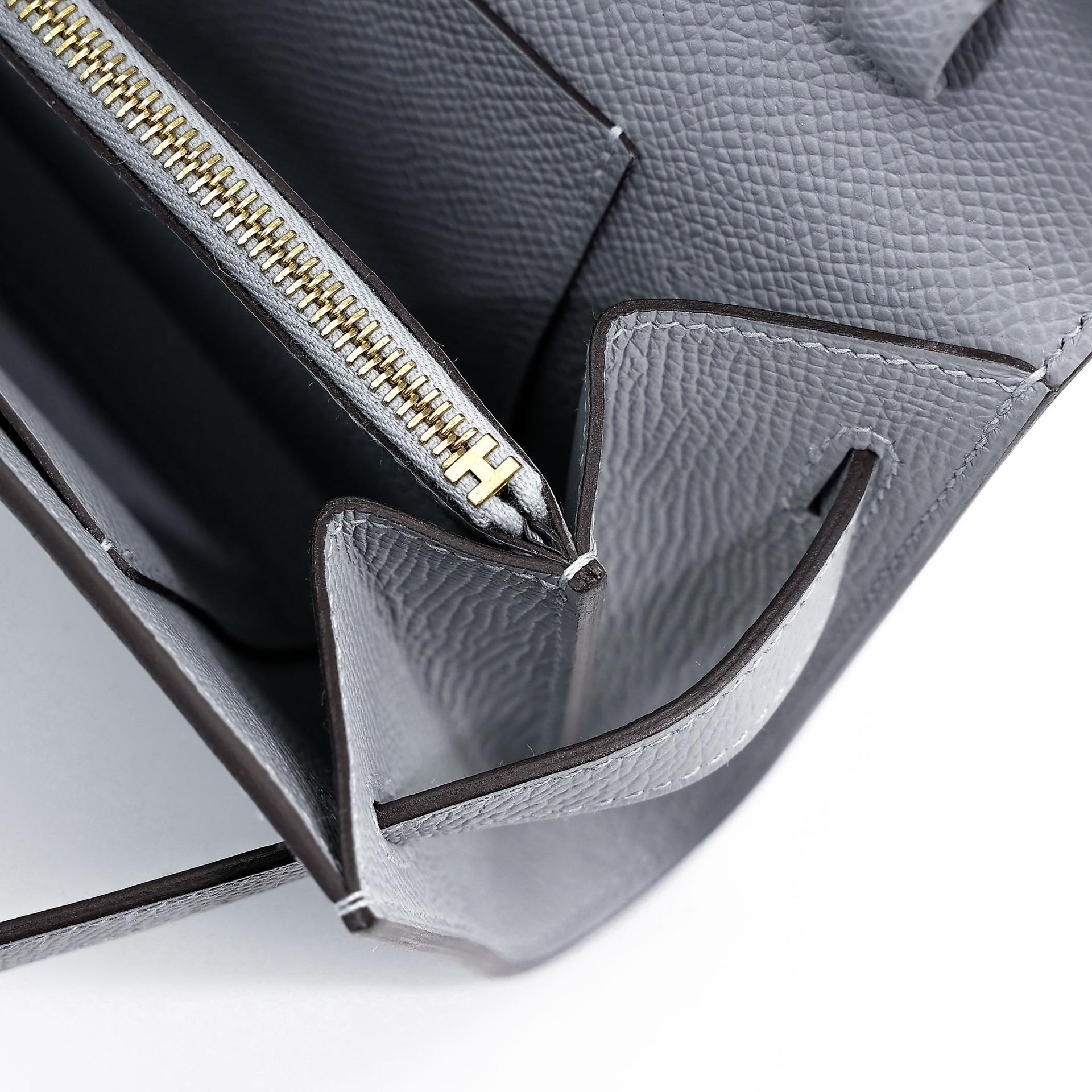 全新 HERMÈS 愛馬仕 Kelly To Go 錢包 P0 木偶灰 Gris Pantin Epsom皮 金扣 K刻 2025年 - 15