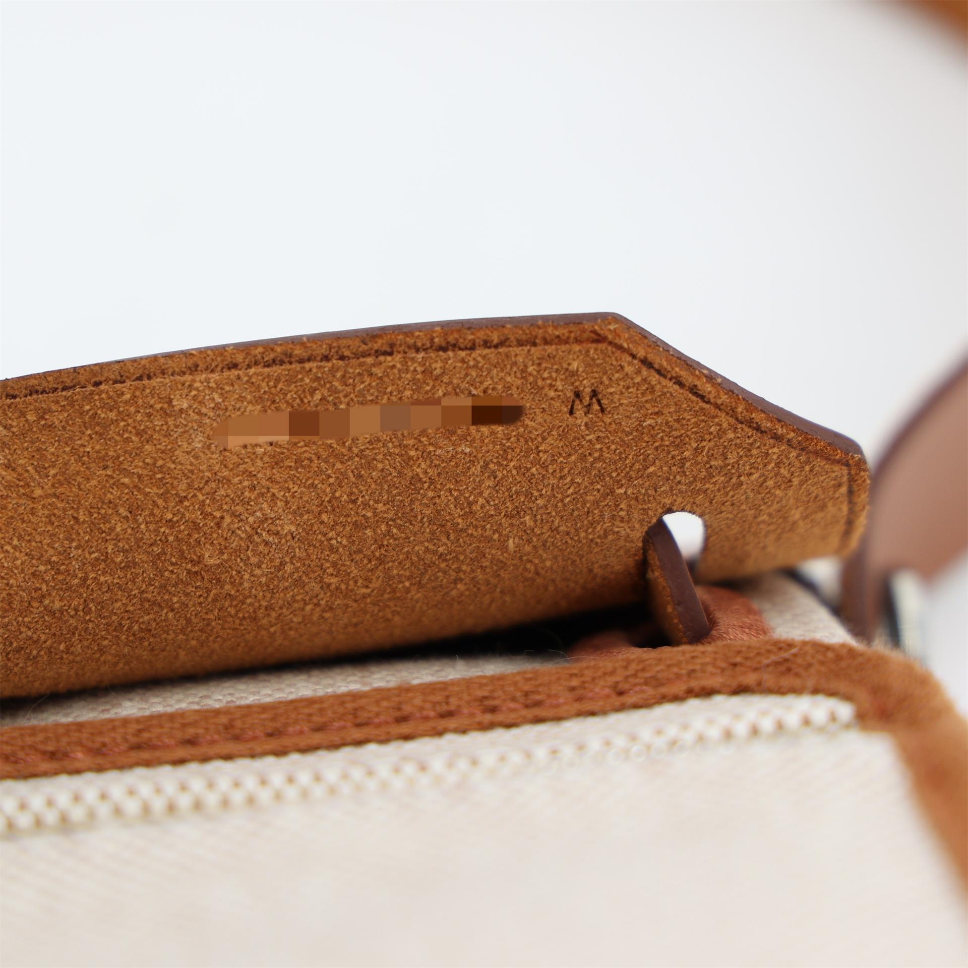 Unused ( Rank NS ) HERMÈS Herbag Zip Mini 20 Fauve (34) Canvas Vache Hunter Palladium hardware W (2024) - 18