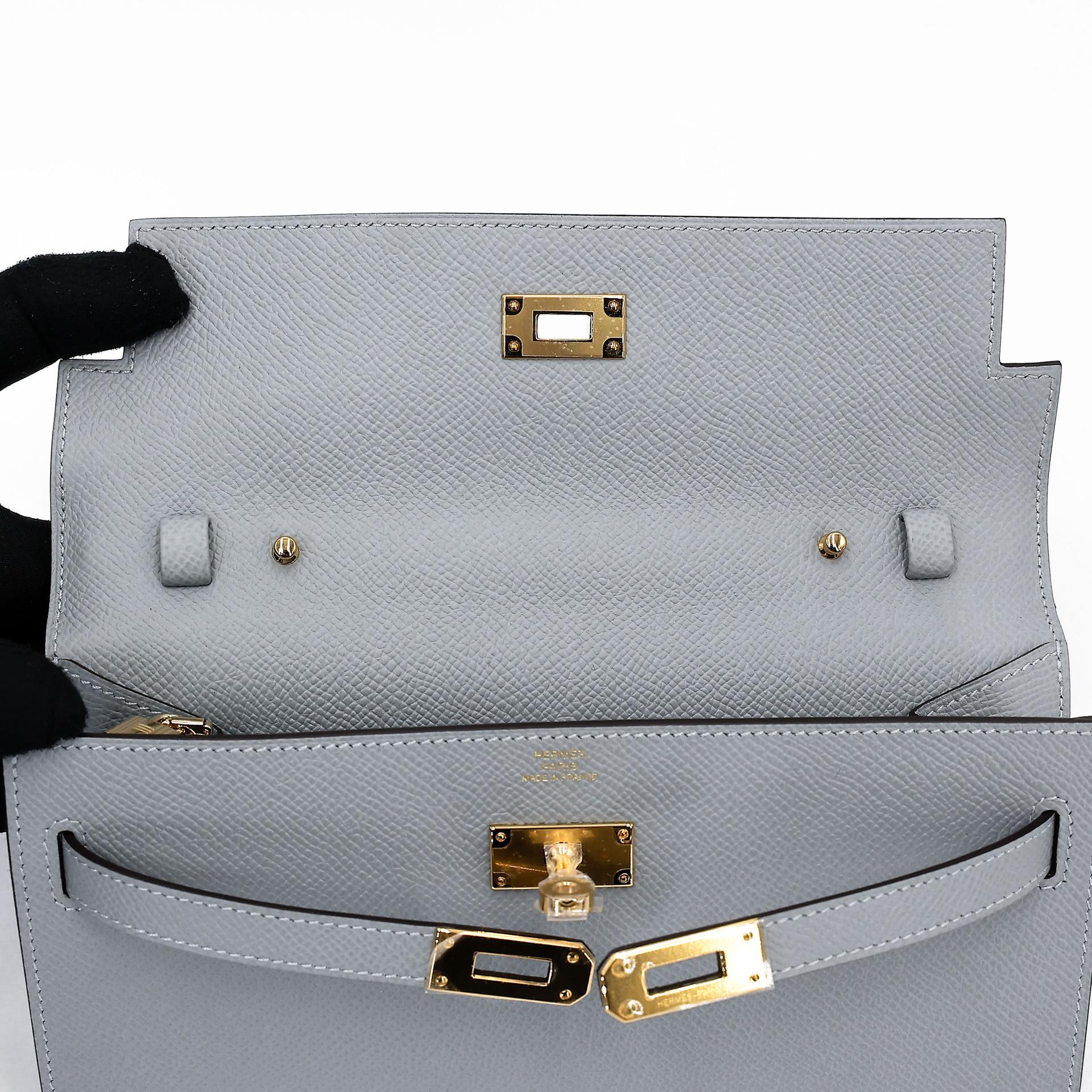 全新 HERMÈS 愛馬仕 Kelly To Go 錢包 P0 木偶灰 Gris Pantin Epsom皮 金扣 K刻 2025年 - 12