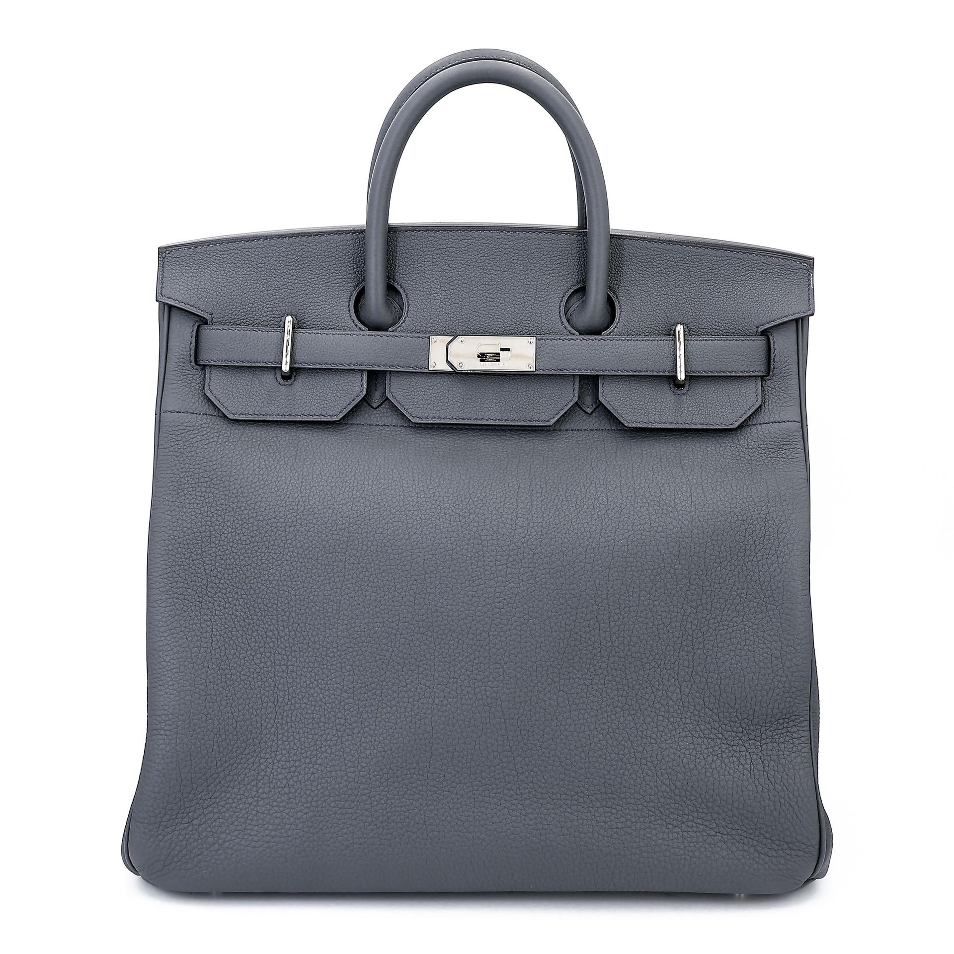 Excellent ( Rank SA ) HERMÈS Haut à Courroies HAC 40 Gris misty (H0) Togo Palladium hardware W (2024) - 1