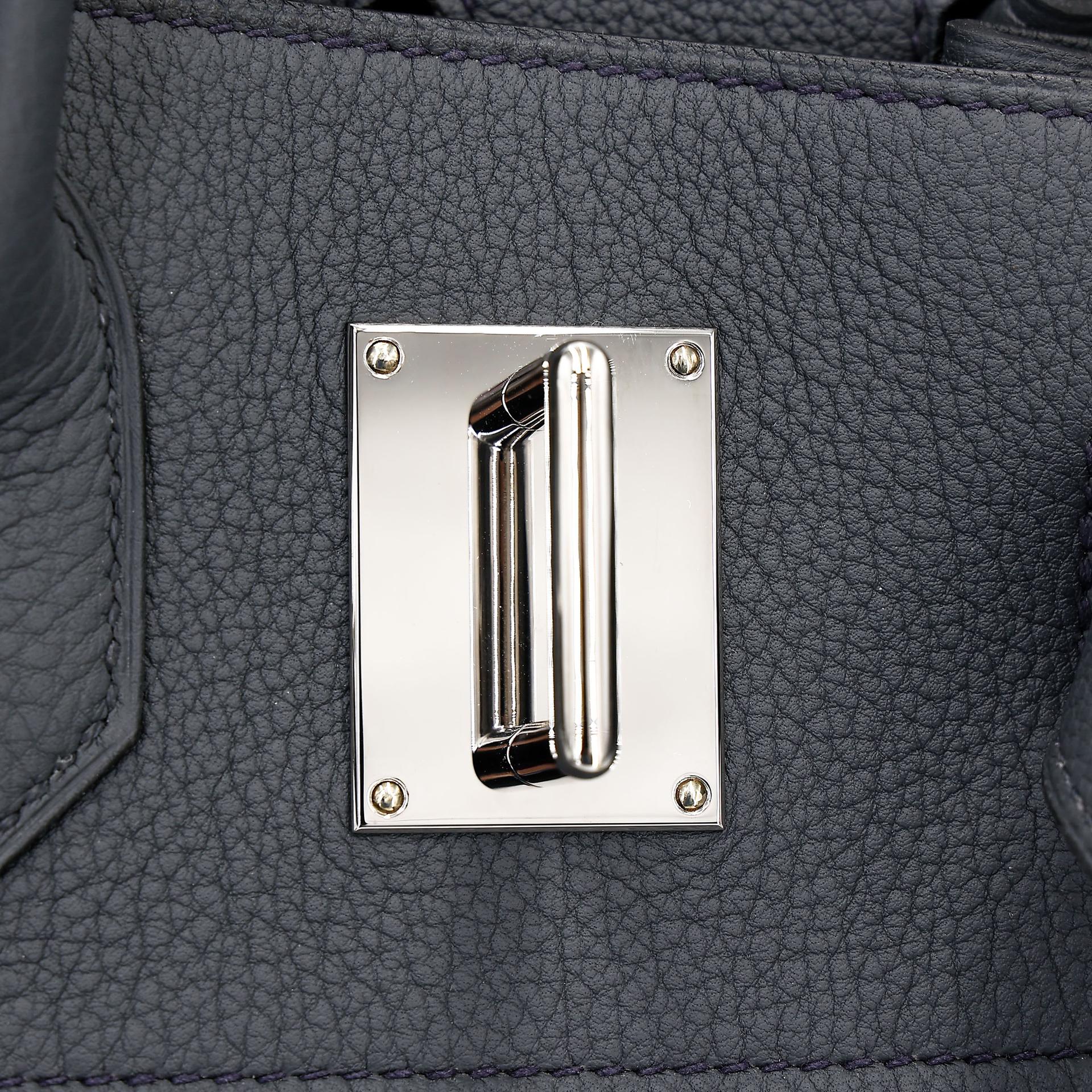 Excellent ( Rank SA ) HERMÈS Haut à Courroies HAC 40 Gris misty (H0) Togo Palladium hardware W (2024) - 16
