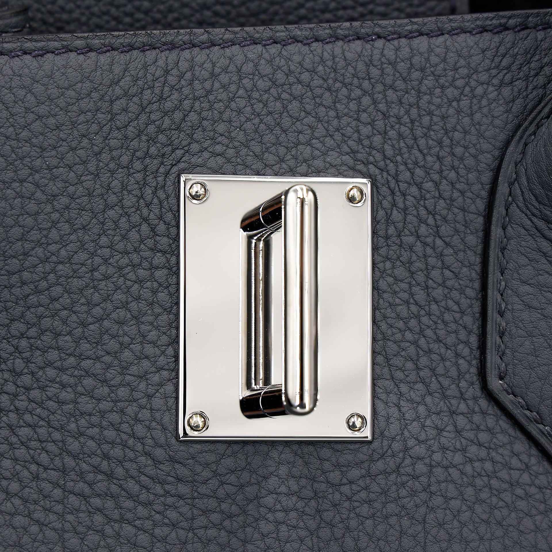 Excellent ( Rank SA ) HERMÈS Haut à Courroies HAC 40 Gris misty (H0) Togo Palladium hardware W (2024) - 17