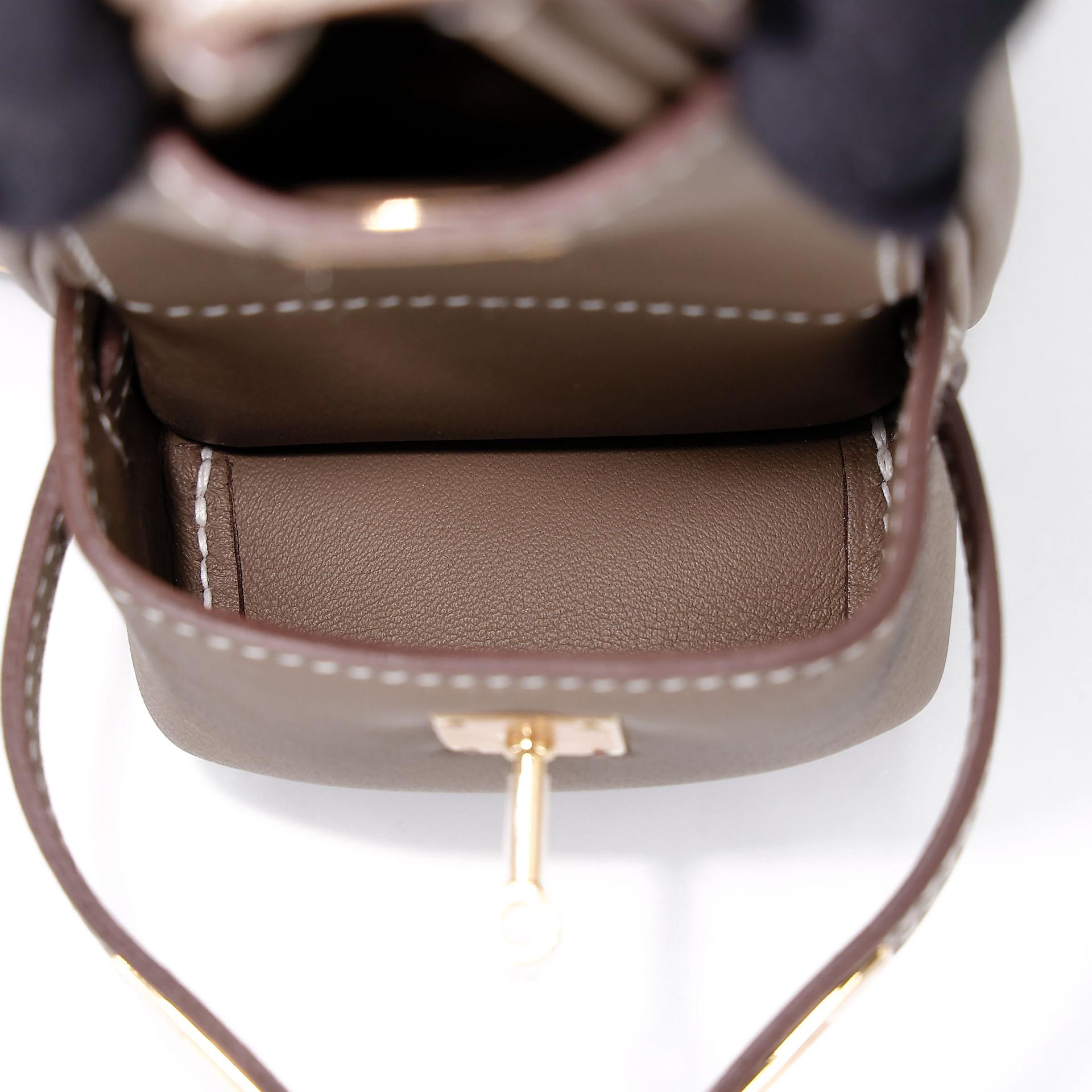 Brand New ( Rank N ) HERMÈS Kelly Jump Etoupe (18) Swift Gold hardware K (2025) - 12