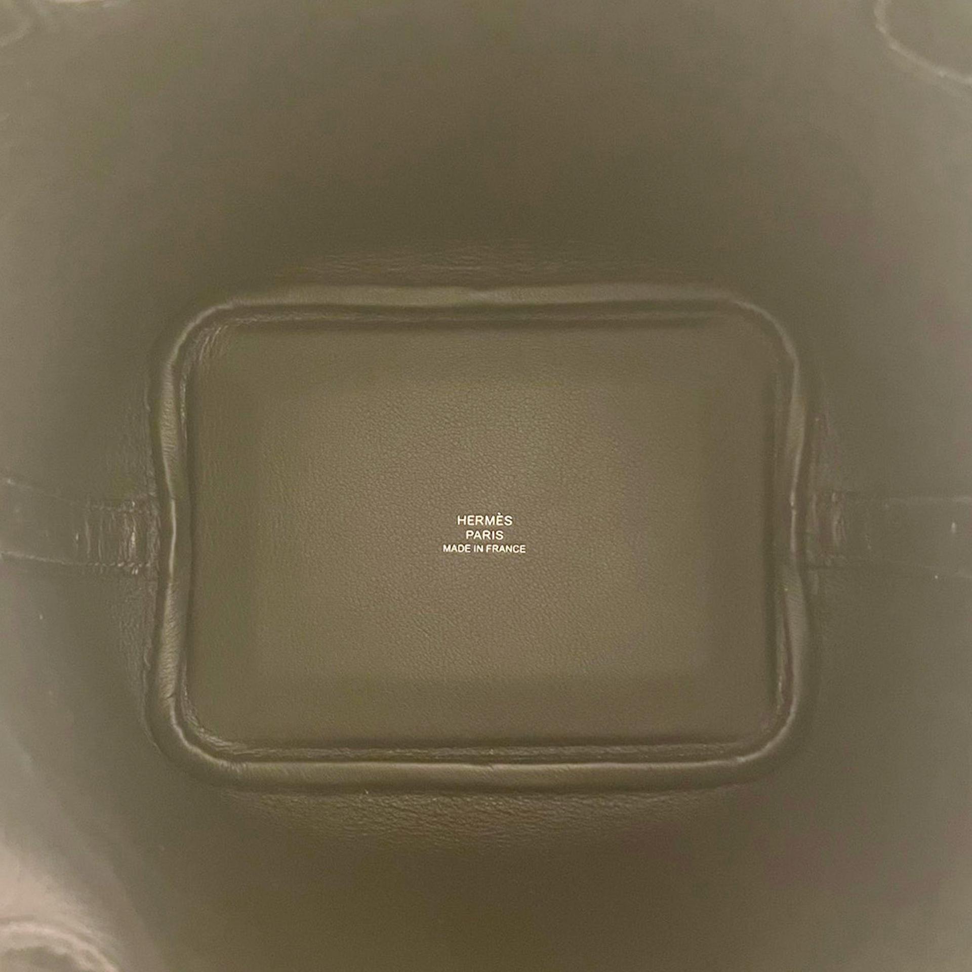 全新 HERMÈS 愛馬仕 Picotin 菜篮子 Micro 14 89 黑色 Noir (Black) 鴕鳥皮 銀扣 K刻 2025年 - 9