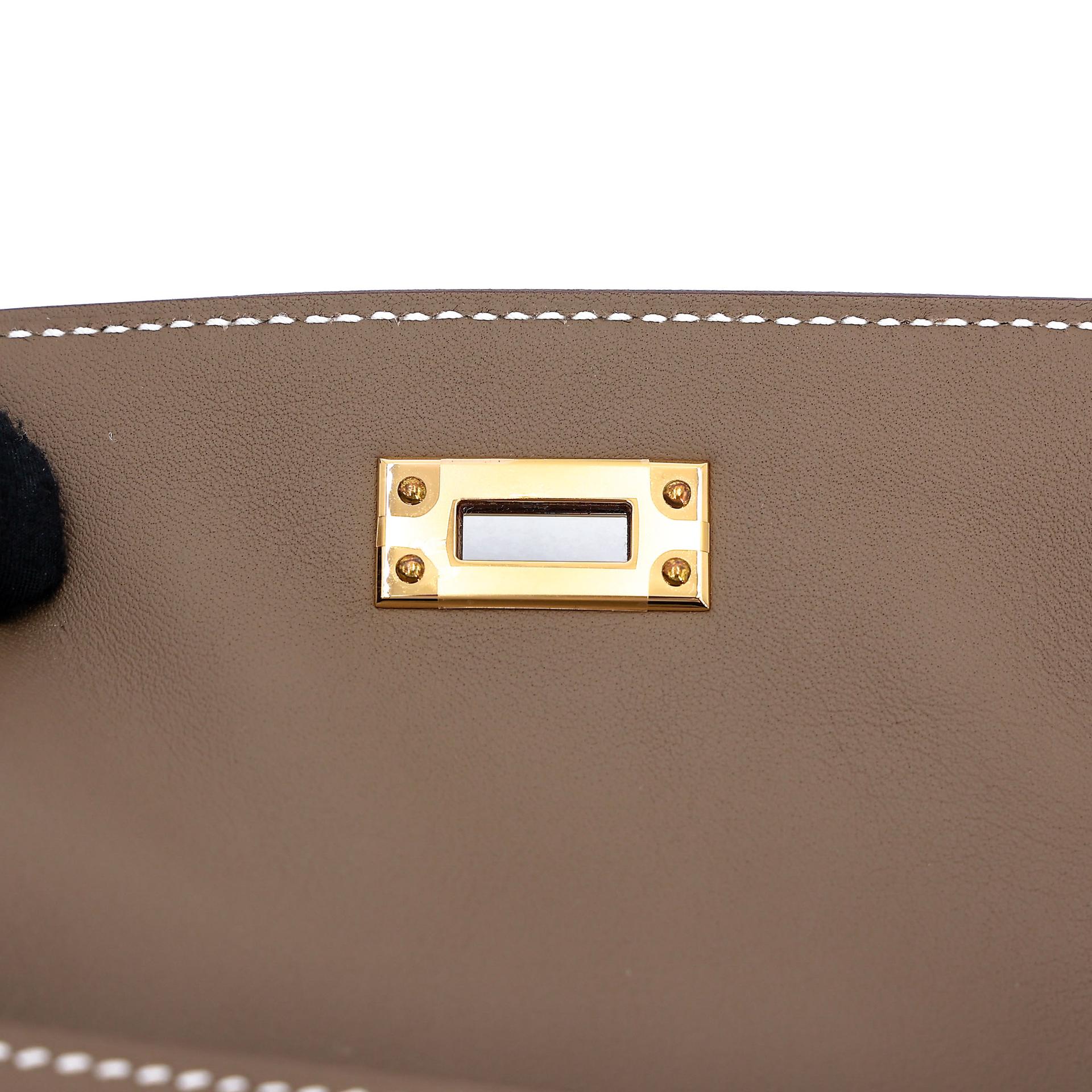 Brand New ( Rank N ) HERMÈS Kelly Jump Etoupe (18) Swift Gold hardware K (2025) - 20