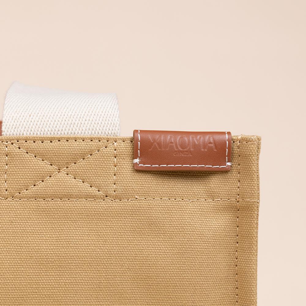 Brand New ( Rank N ) XIAOMA Travel Delight M Shopper Tote Light Brown Canvas - 3