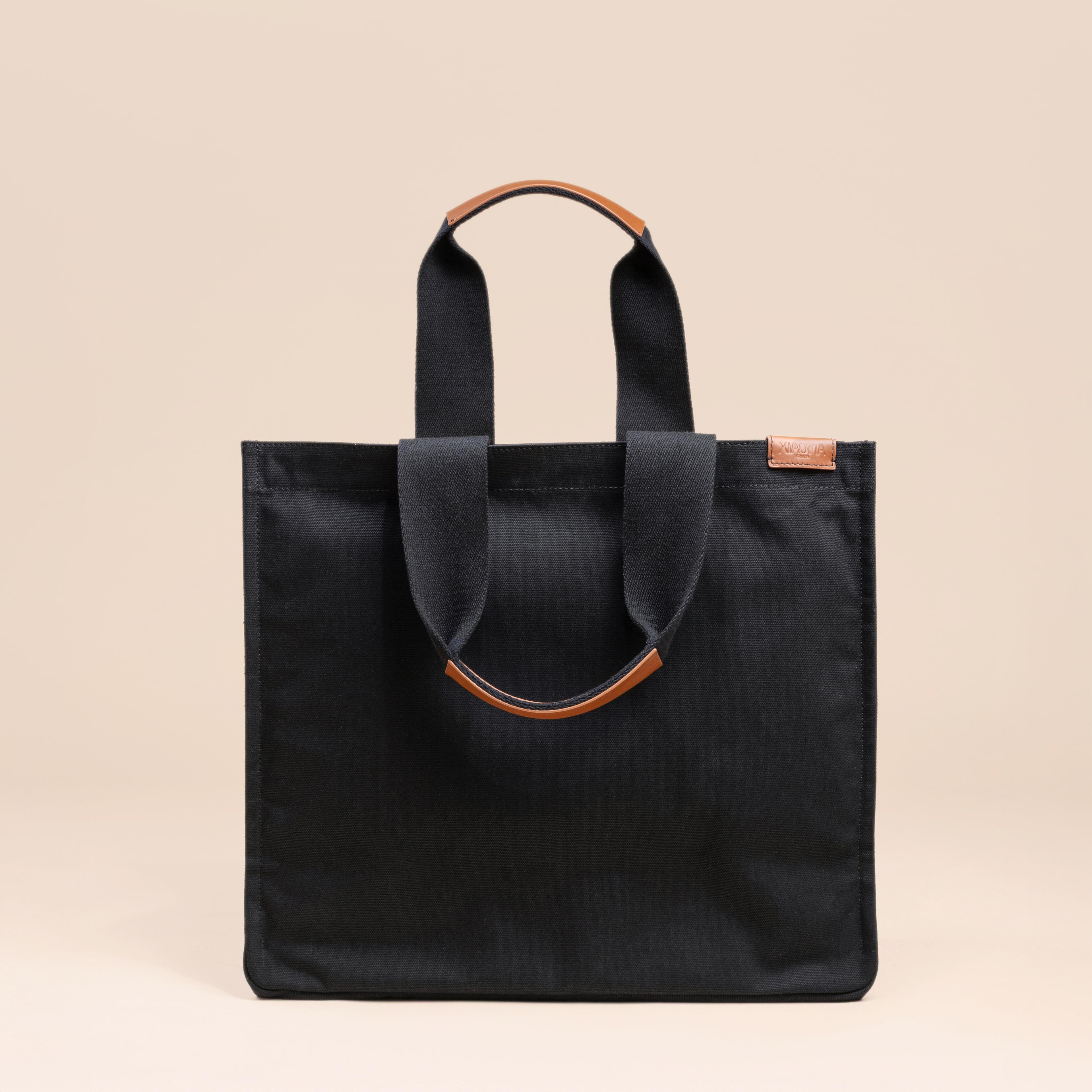 Brand New ( Rank N ) XIAOMA Travel Delight L Shopper Tote Black Canvas - 1