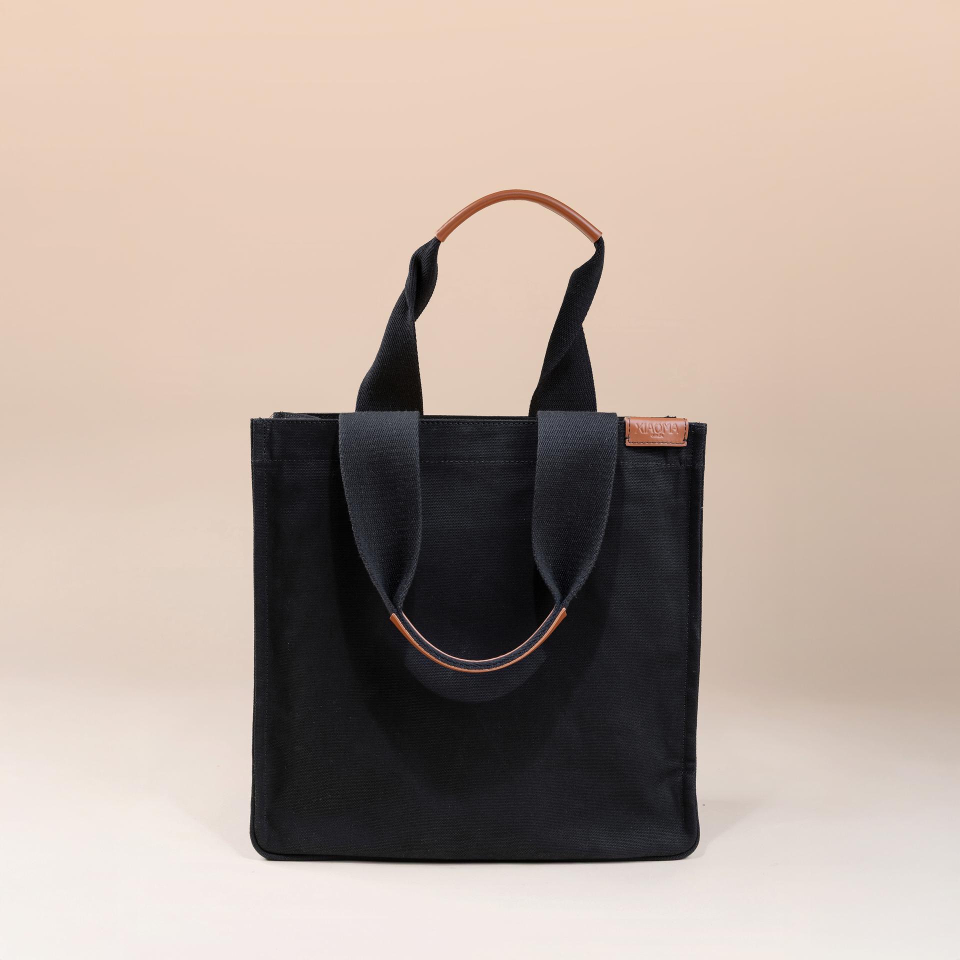 Brand New ( Rank N ) XIAOMA Travel Delight M Shopper Tote Black Canvas - 1