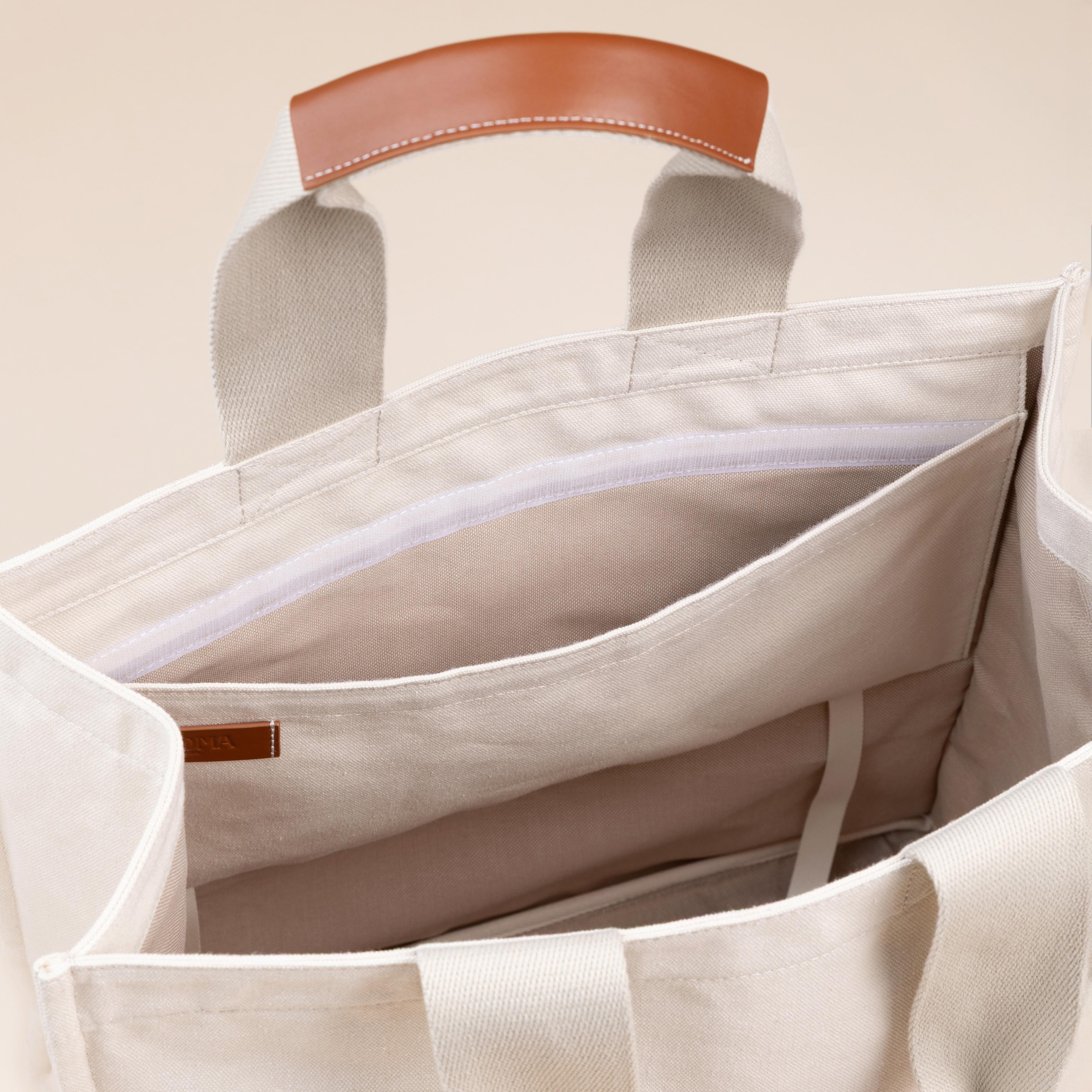 Brand New ( Rank N ) XIAOMA Travel Delight L Shopper Tote Beige Canvas - 6
