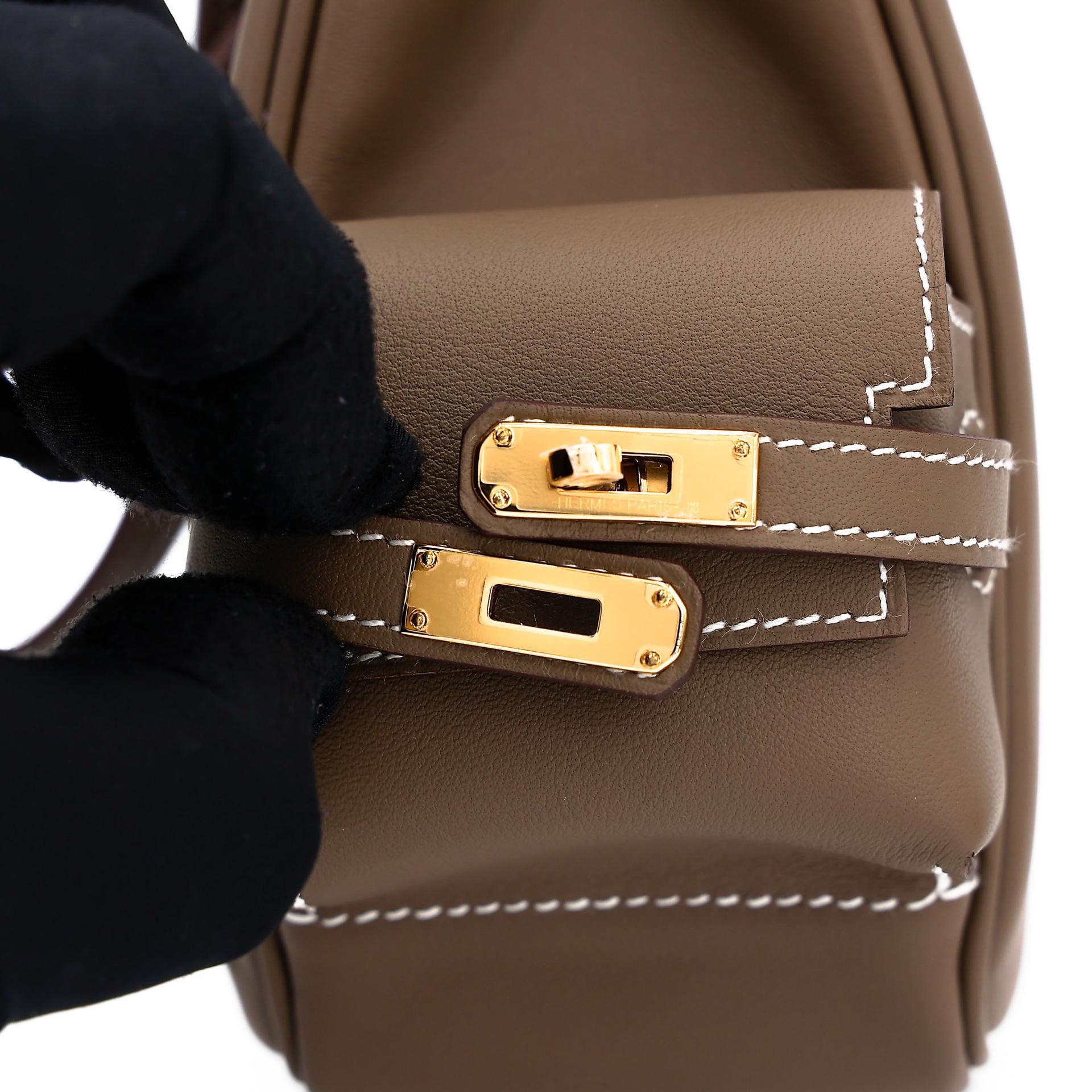 Brand New ( Rank N ) HERMÈS Kelly Jump Etoupe (18) Swift Gold hardware K (2025) - 6