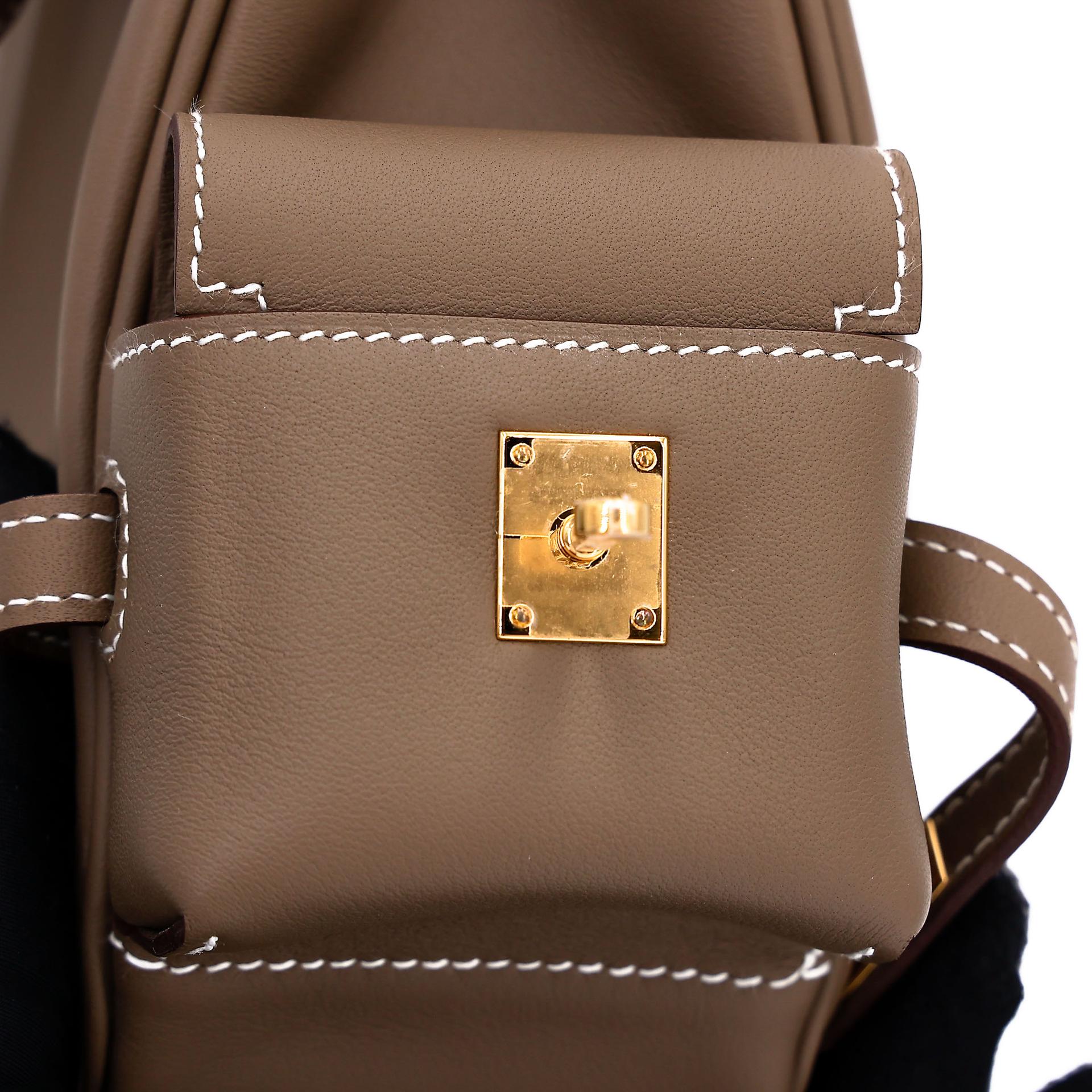 Brand New ( Rank N ) HERMÈS Kelly Jump Etoupe (18) Swift Gold hardware K (2025) - 10