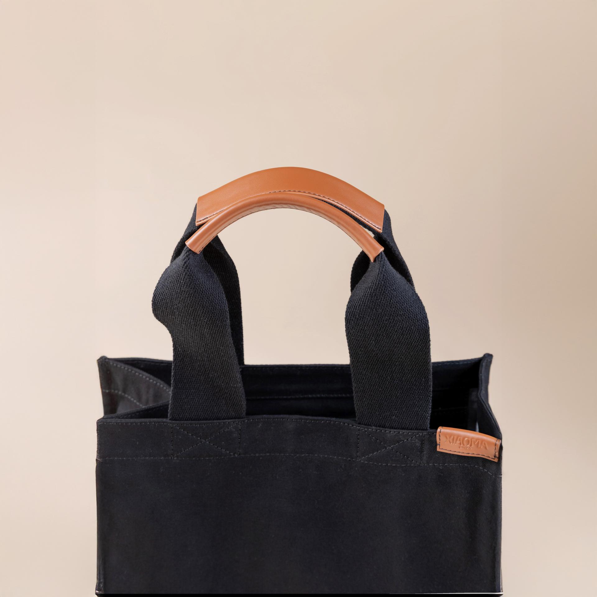 Brand New ( Rank N ) XIAOMA Travel Delight M Shopper Tote Black Canvas - 5