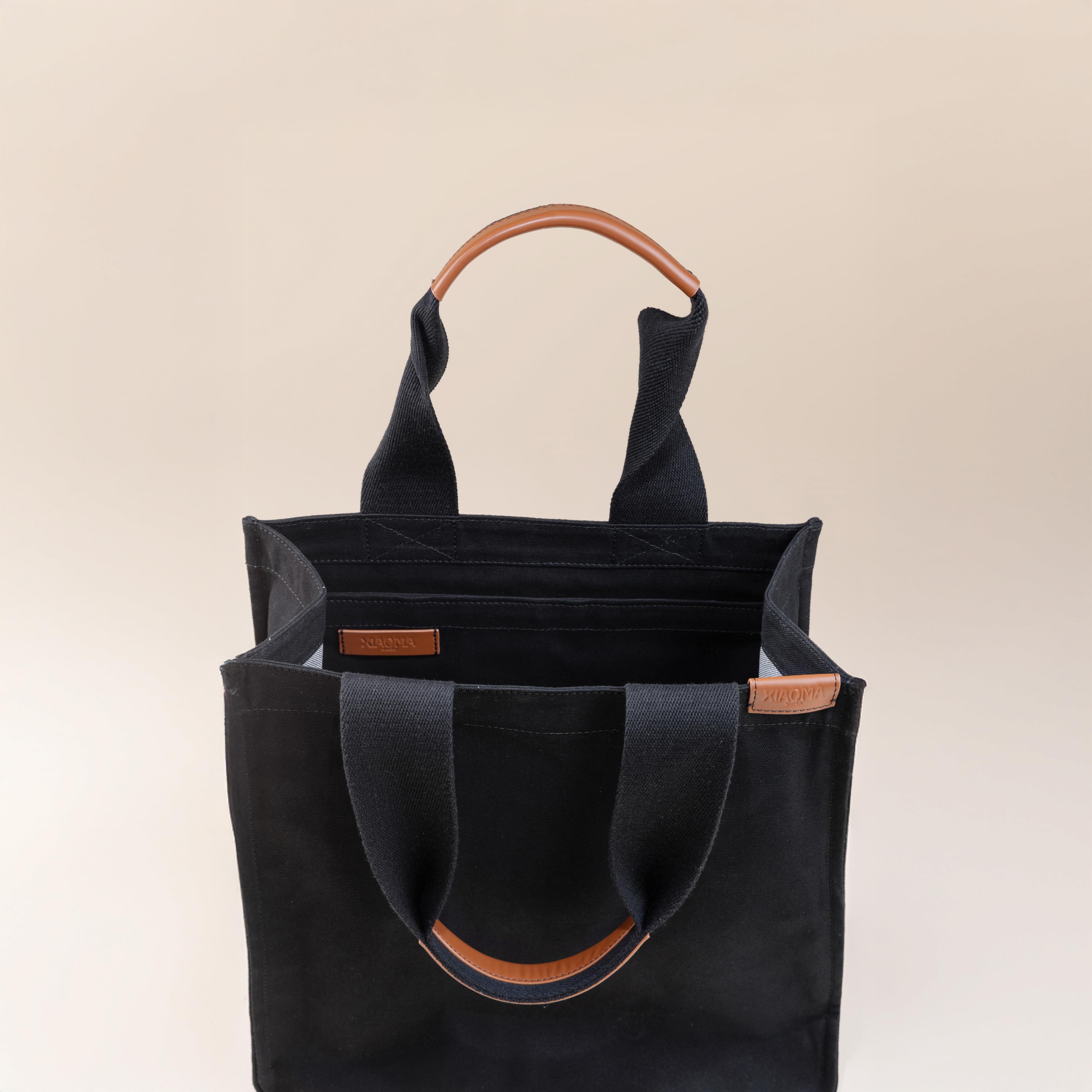 Brand New ( Rank N ) XIAOMA Travel Delight M Shopper Tote Black Canvas - 4