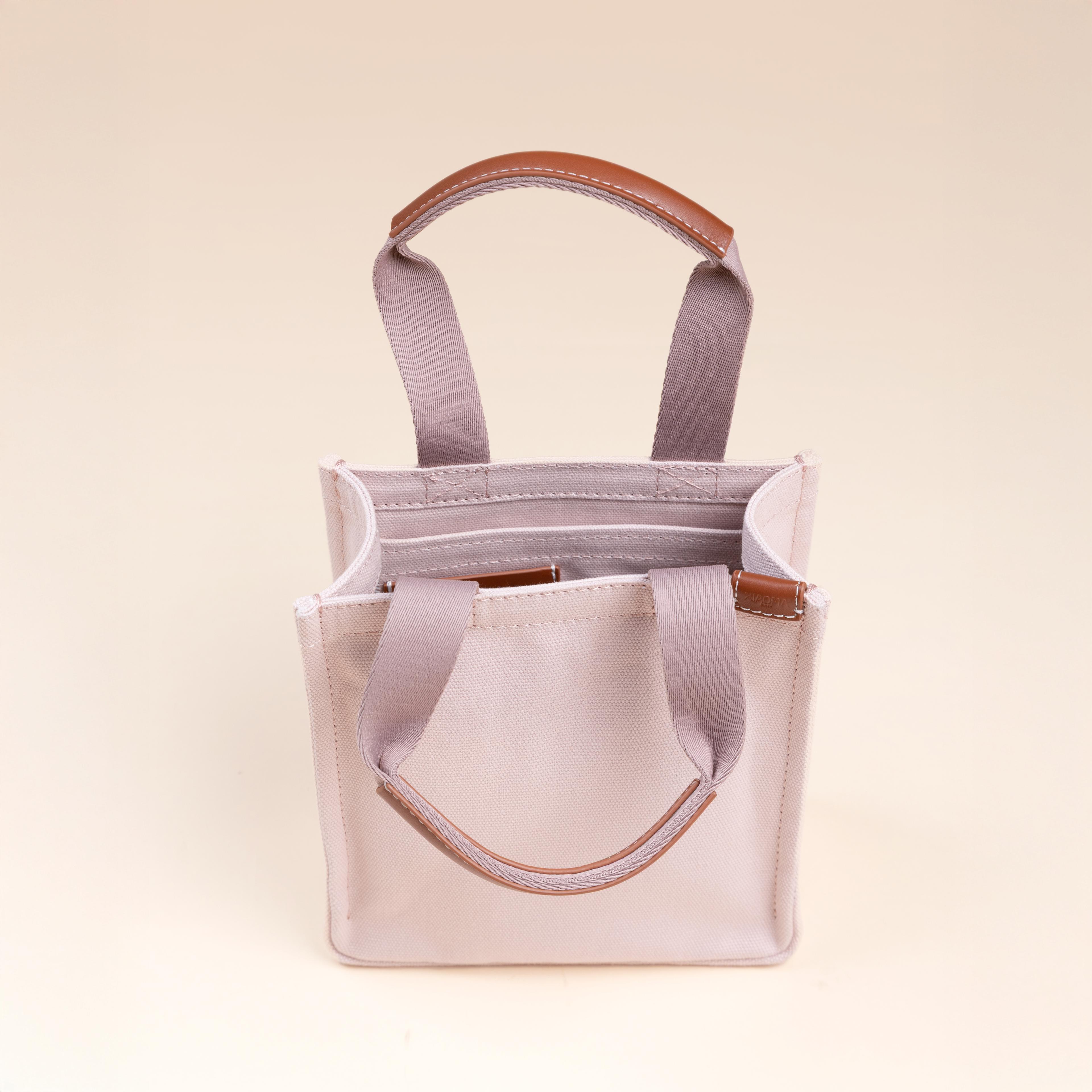Brand New ( Rank N ) XIAOMA Travel Delight Mini Shopper Tote Smokey Purple Canvas - 4