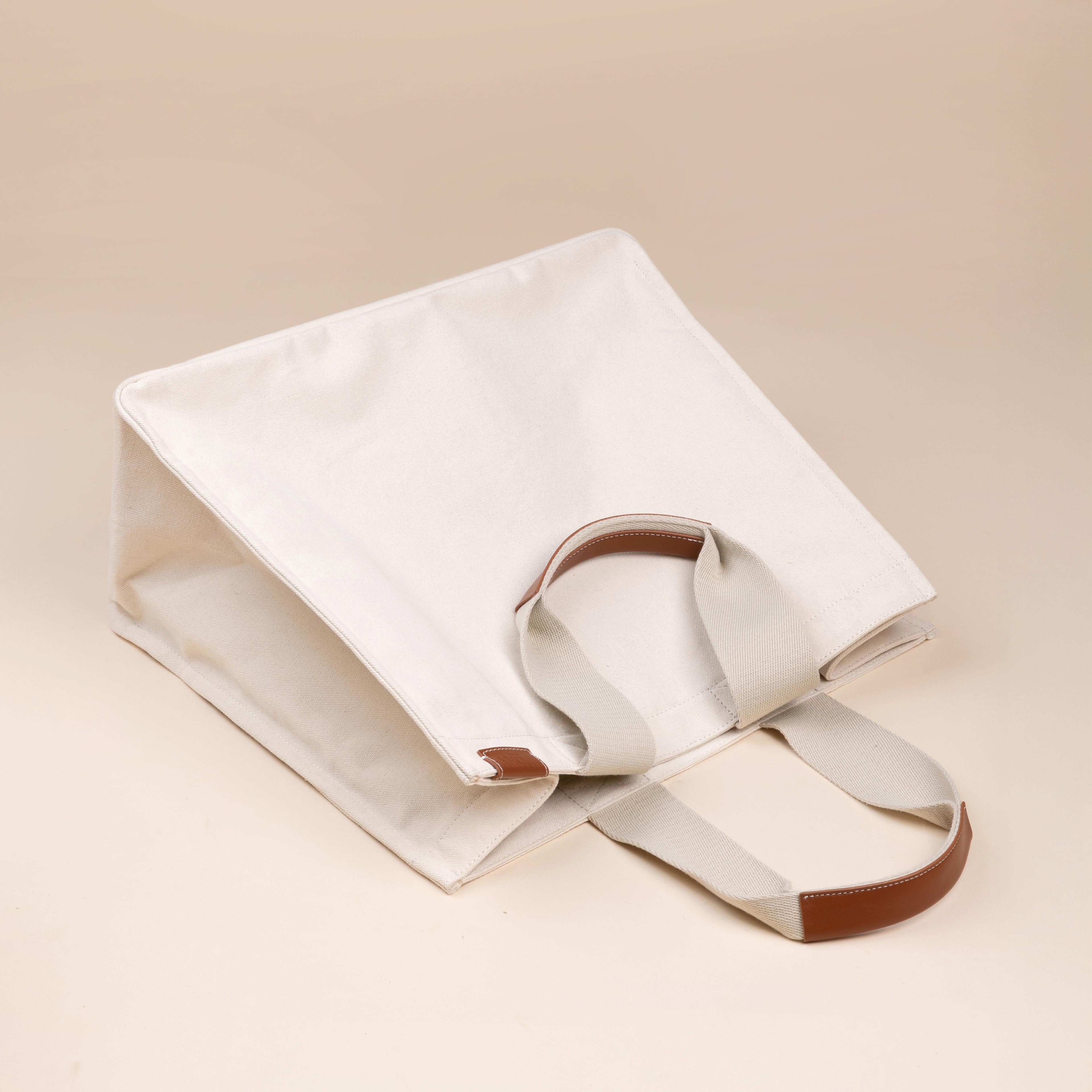 Brand New ( Rank N ) XIAOMA Travel Delight L Shopper Tote Beige Canvas - 7