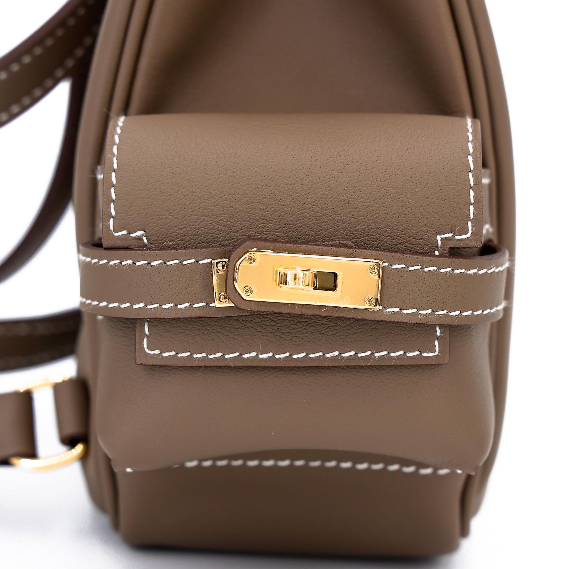 Brand New ( Rank N ) HERMÈS Kelly Jump Etoupe (18) Swift Gold hardware K (2025) - 5